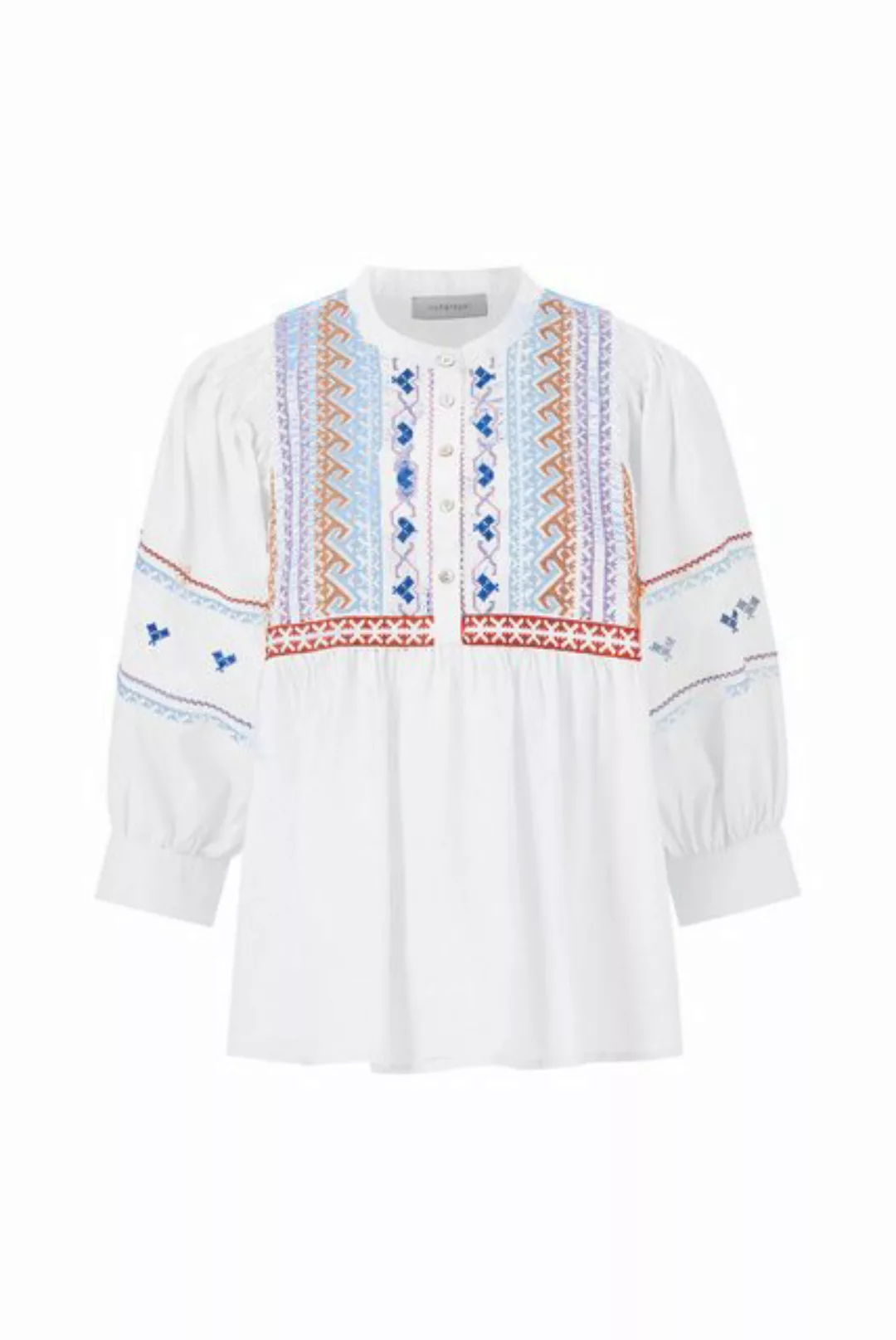 Rich & Royal Blusenshirt blouse with embroidery organic, white günstig online kaufen