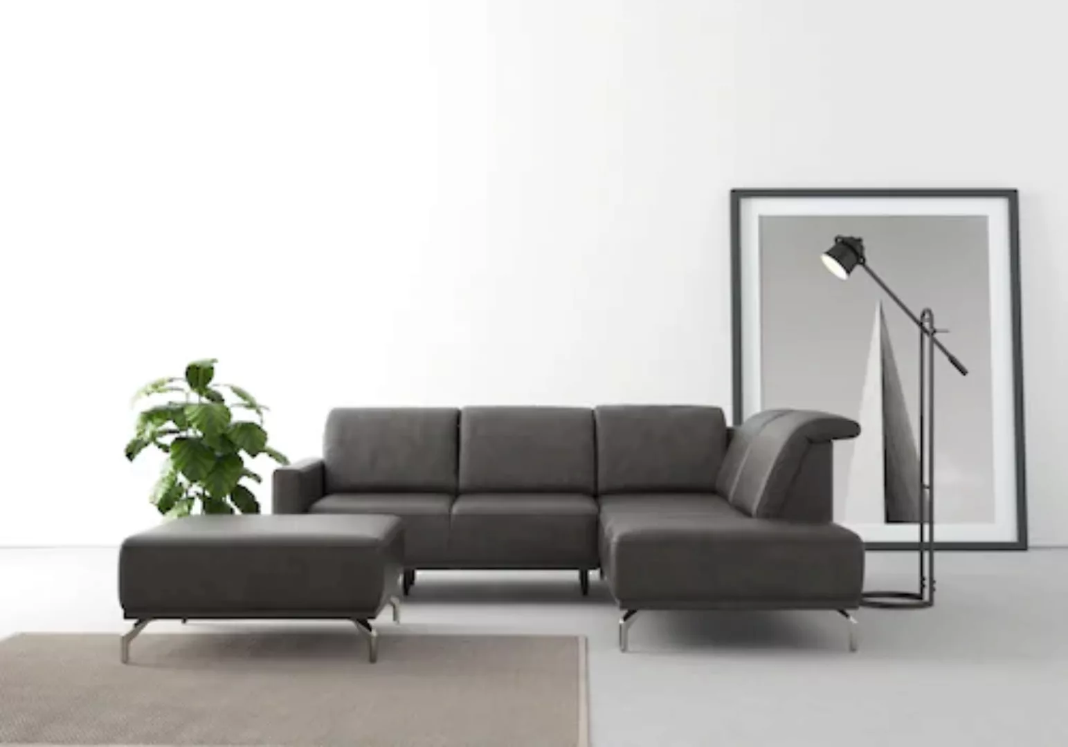 sit&more Ecksofa »Bailando L-Form«, wahlweise mit Kopfteilverstellung und V günstig online kaufen