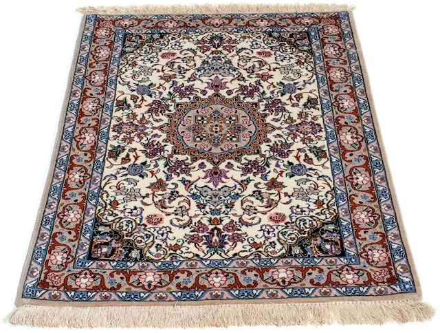 morgenland Orientteppich »Perser - Isfahan - Premium - 102 x 70 cm - beige« günstig online kaufen
