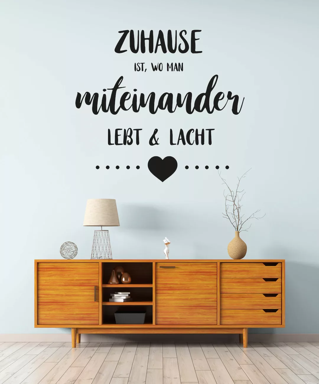 my home Wandtattoo "Zuhause ist, wo man miteinander lebt & lacht", (1 St.), günstig online kaufen