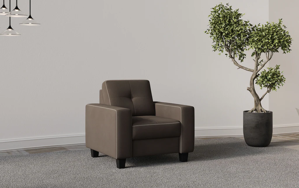 Places of Style Sessel "Varese", Kreuznaht in beige günstig online kaufen