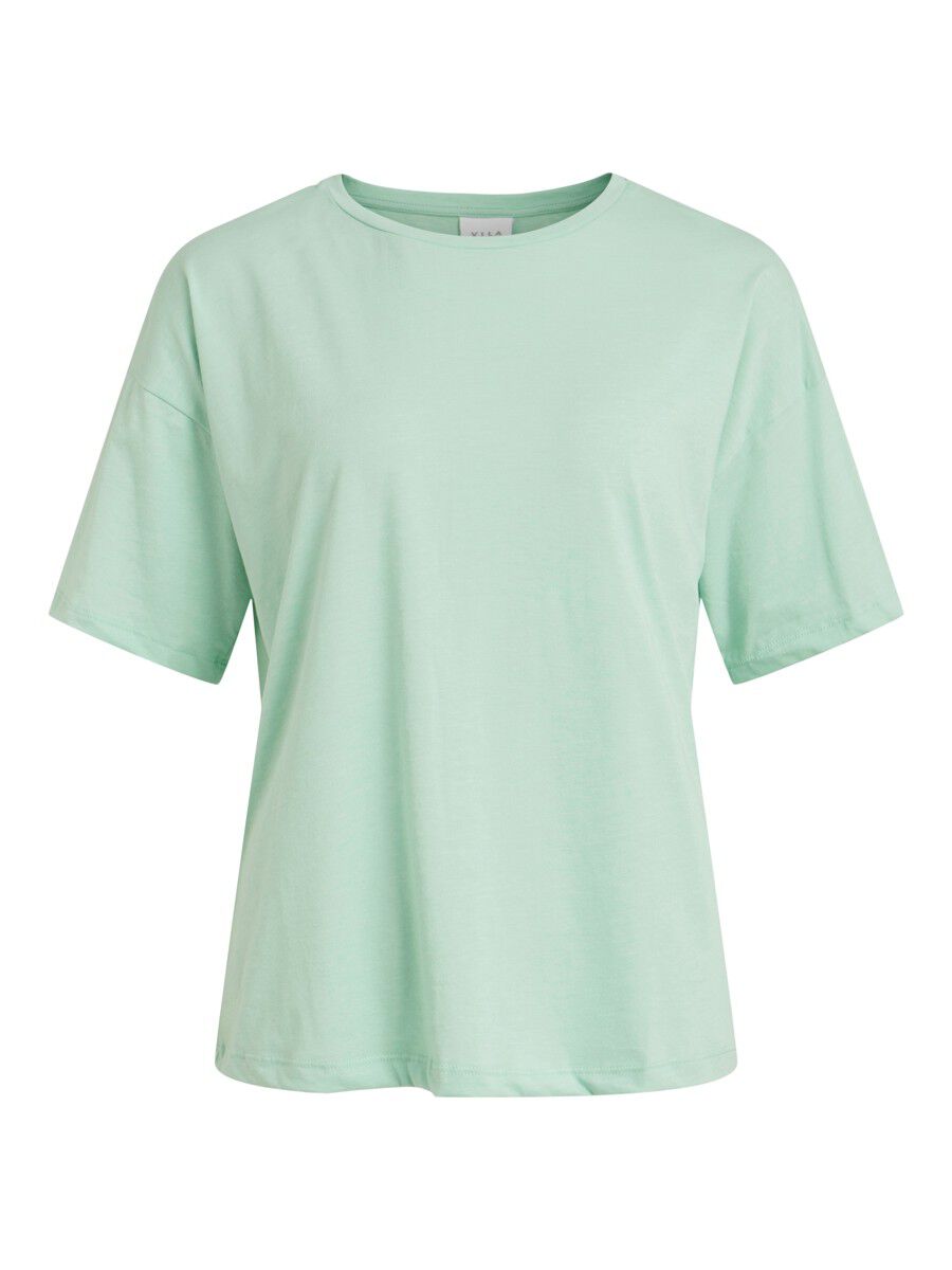 VILA Oversize Basic T-shirt Damen Grün günstig online kaufen