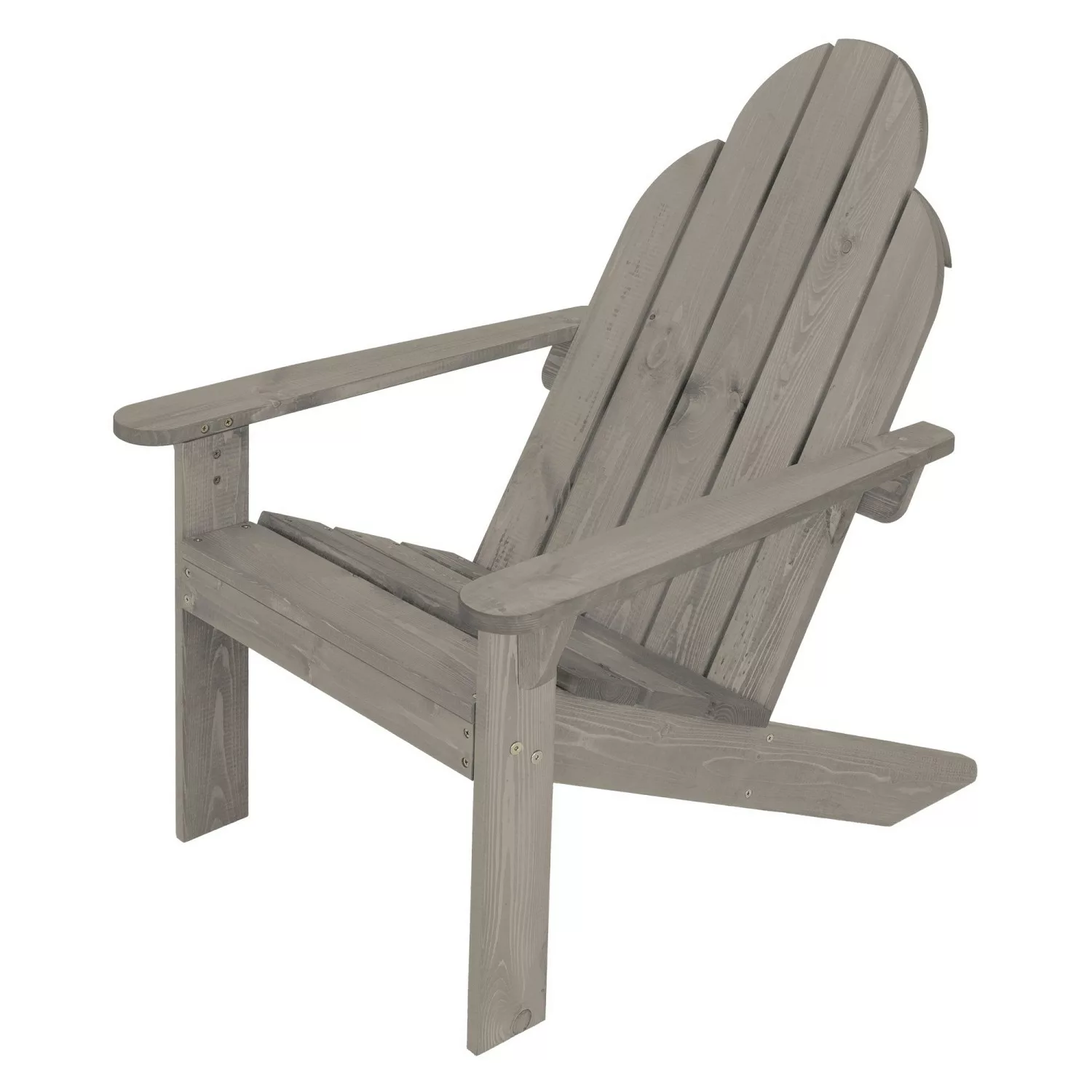 ECD Germany Adirondack-Stuhl aus Tannenholz Massiv 92,5x70x89 cm Grau Holzs günstig online kaufen