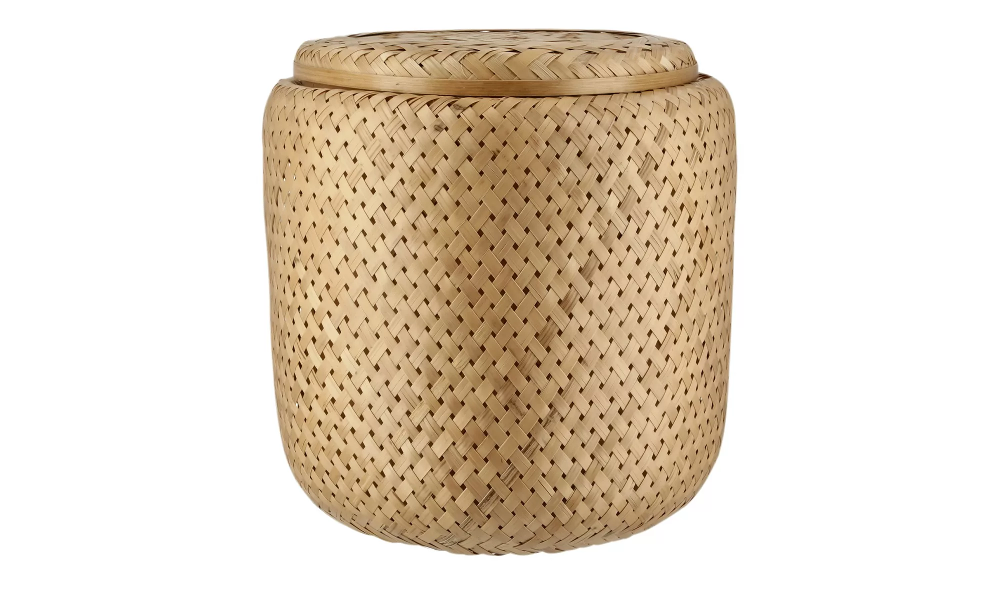 Aufbewahrungskorb mit Deckel - braun - Bambus - 28 cm - Aufbewahrung > Körb günstig online kaufen