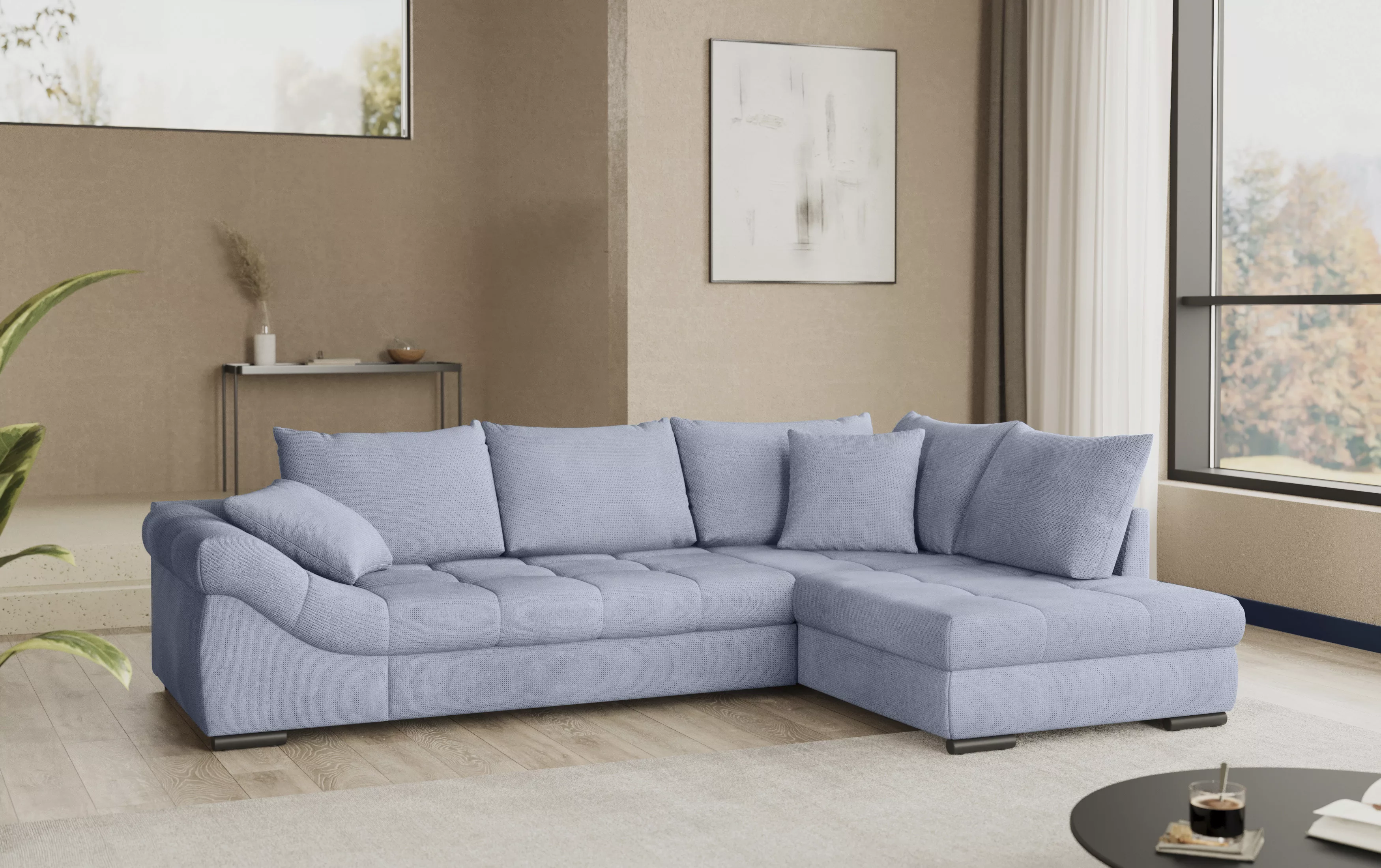 Mr. Couch Ecksofa "Allegro DuraFlex, L-Form", Hochschläfer-Bettauszug, Kalt günstig online kaufen