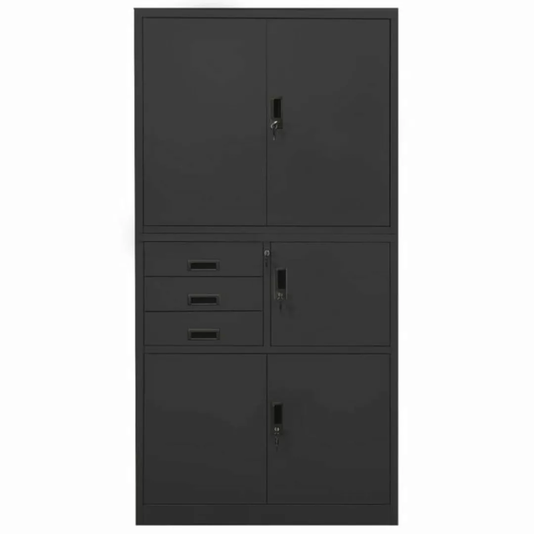 Büroschrank Anthrazit 90x40x180 Cm Stahl günstig online kaufen