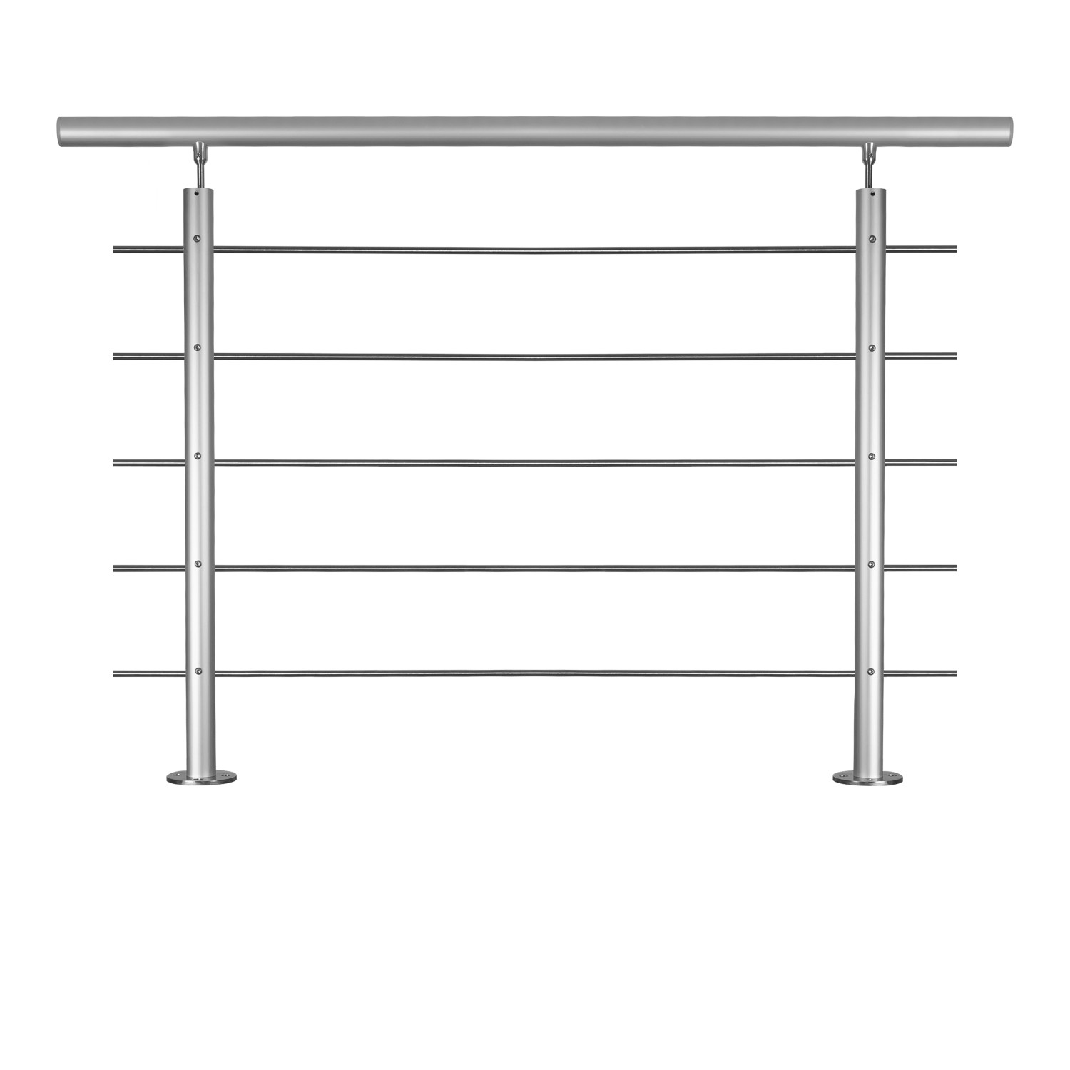 Treba Geländer-Set AB6 Bodenmontage 150 cm Aluminium Eloxiert günstig online kaufen