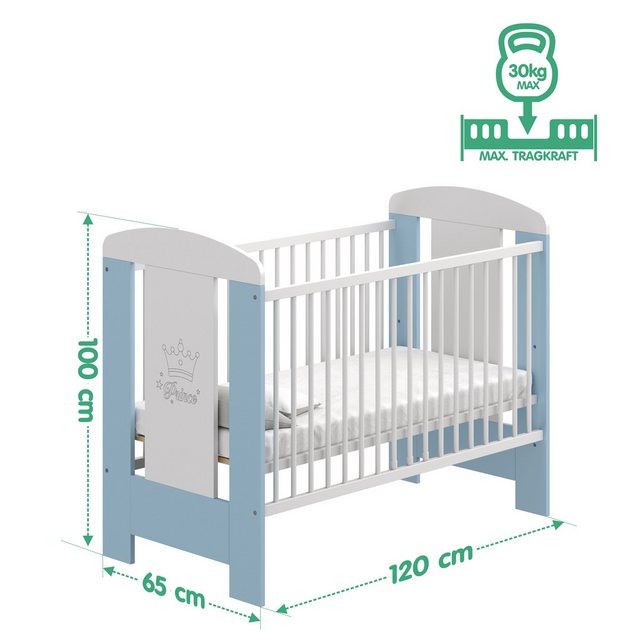 LCP Kids Kinderbett Prince 120x60 cm mit Matratze (Set, 2-tlg., Bett mit Ma günstig online kaufen