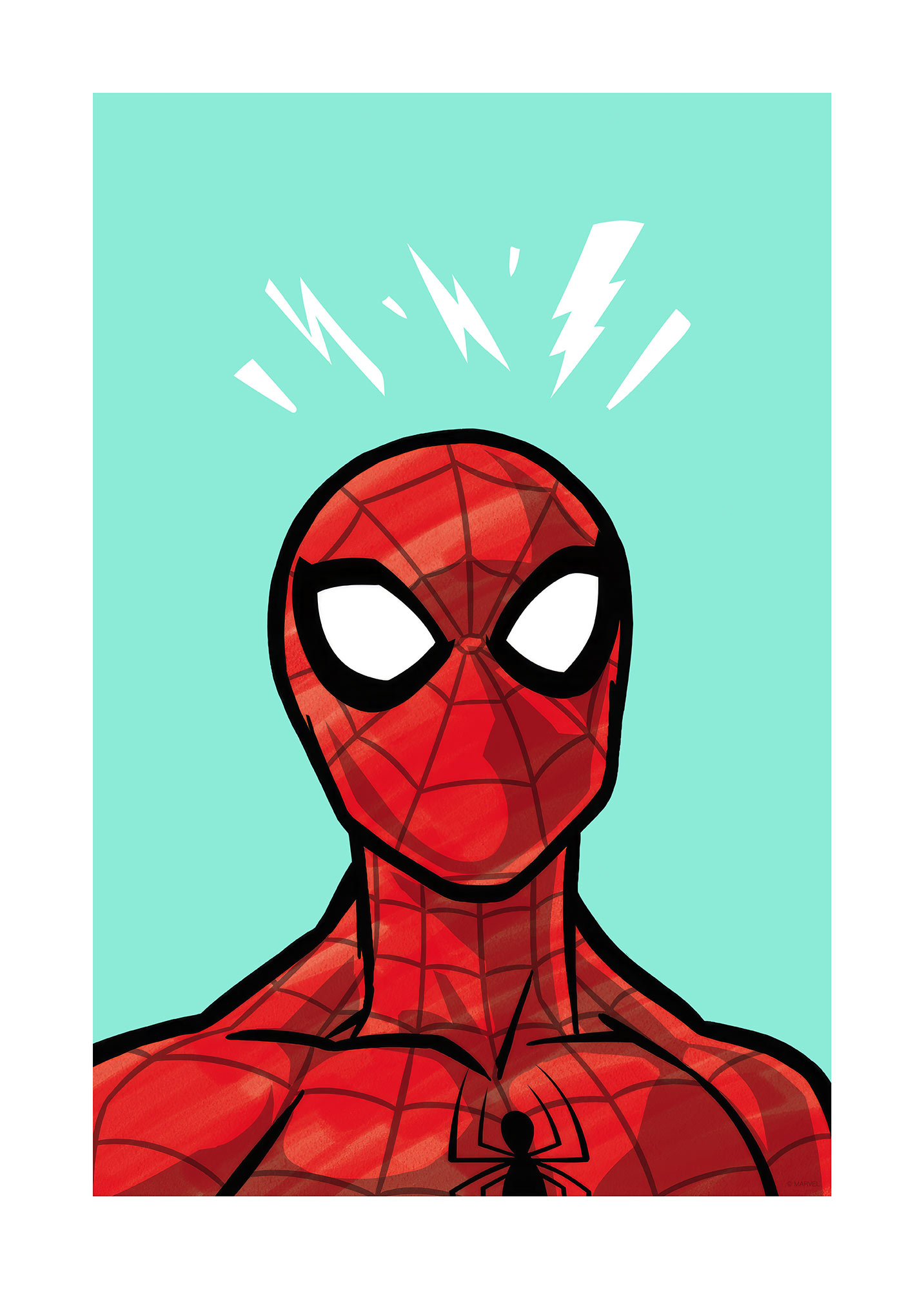 Komar Wandbild "Spider-Man Danger Ahead", Disney, (Set, 1 St.), 50 x 70 cm günstig online kaufen