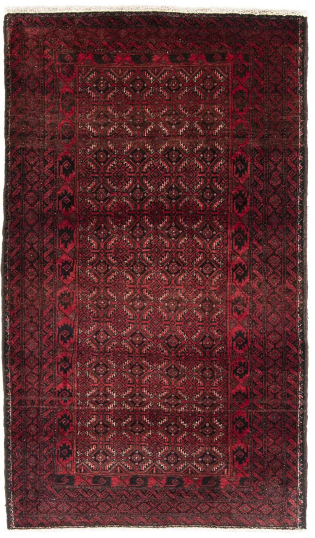 morgenland Wollteppich »Hosseinabad Durchgemustert Rosso 198 x 112 cm«, rec günstig online kaufen