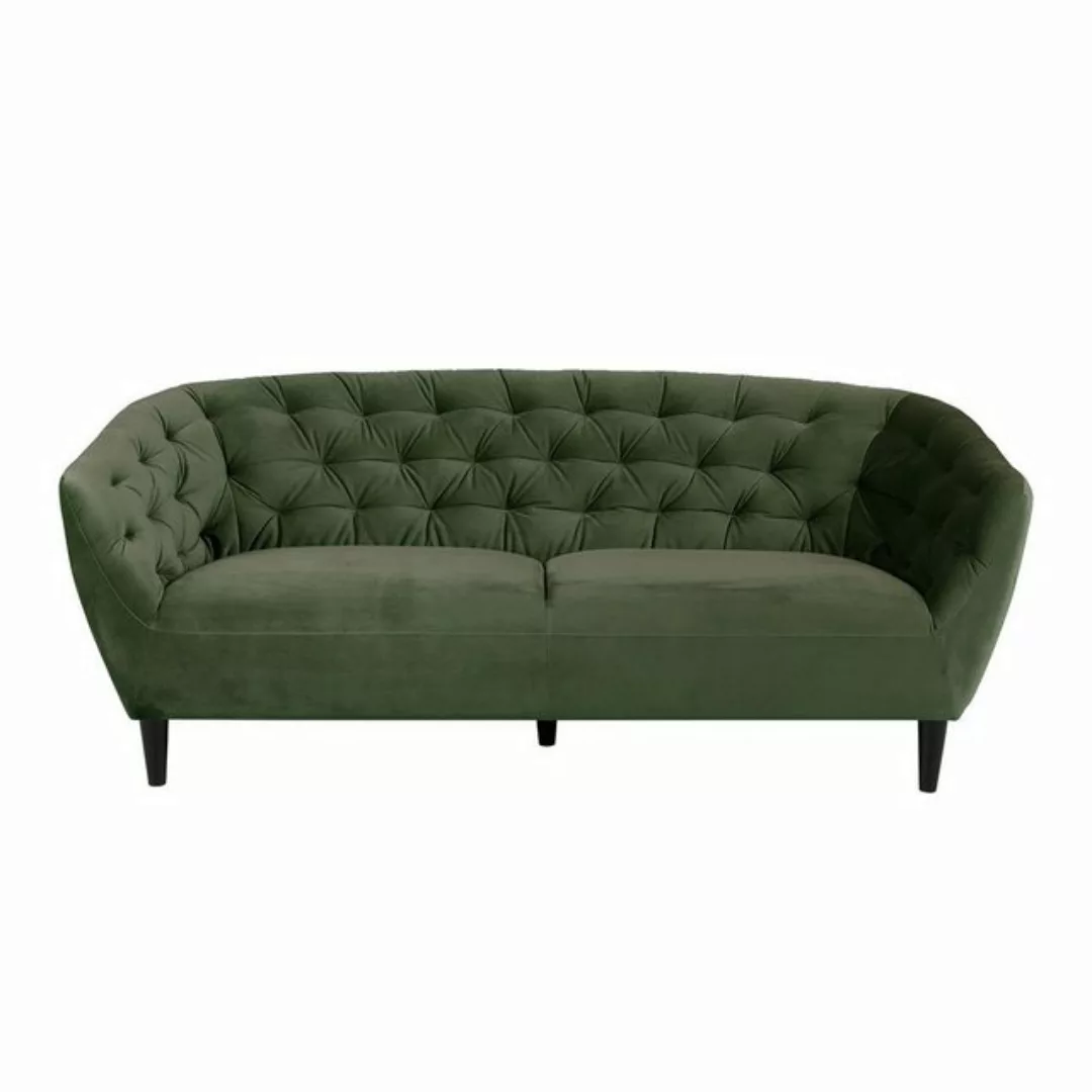 ebuy24 Sofa Rita Sofa 3 Personen tannengrün, Gummibaum schwarz, 1 Teile günstig online kaufen