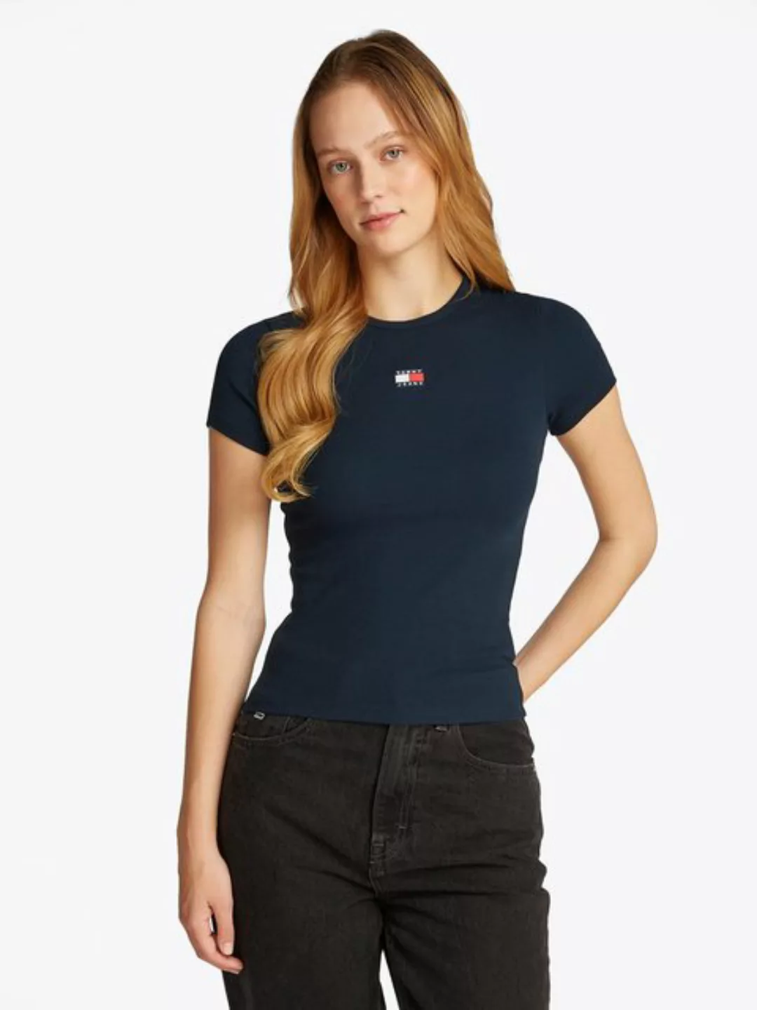 Tommy Jeans T-Shirt TJW SLIM BADGE RIB TEE mit gerippter Struktur günstig online kaufen