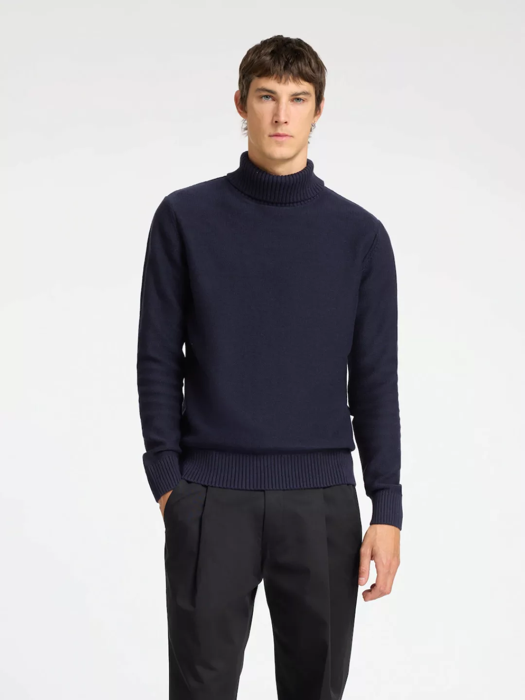 SELECTED HOMME Rollkragenpullover SLHAXEL LS KNIT ROLL NECK NOOS günstig online kaufen