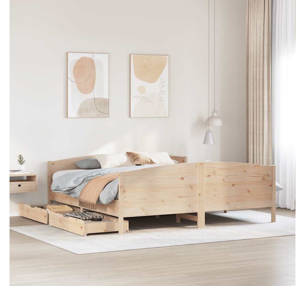 vidaXL Bett, Massivholzbett ohne Matratze 180x200 Kiefernholz günstig online kaufen