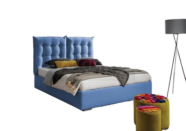 Xlmoebel Bett Modernes Luxushotel-Schlafzimmer mit blauem Bettgestell und P günstig online kaufen