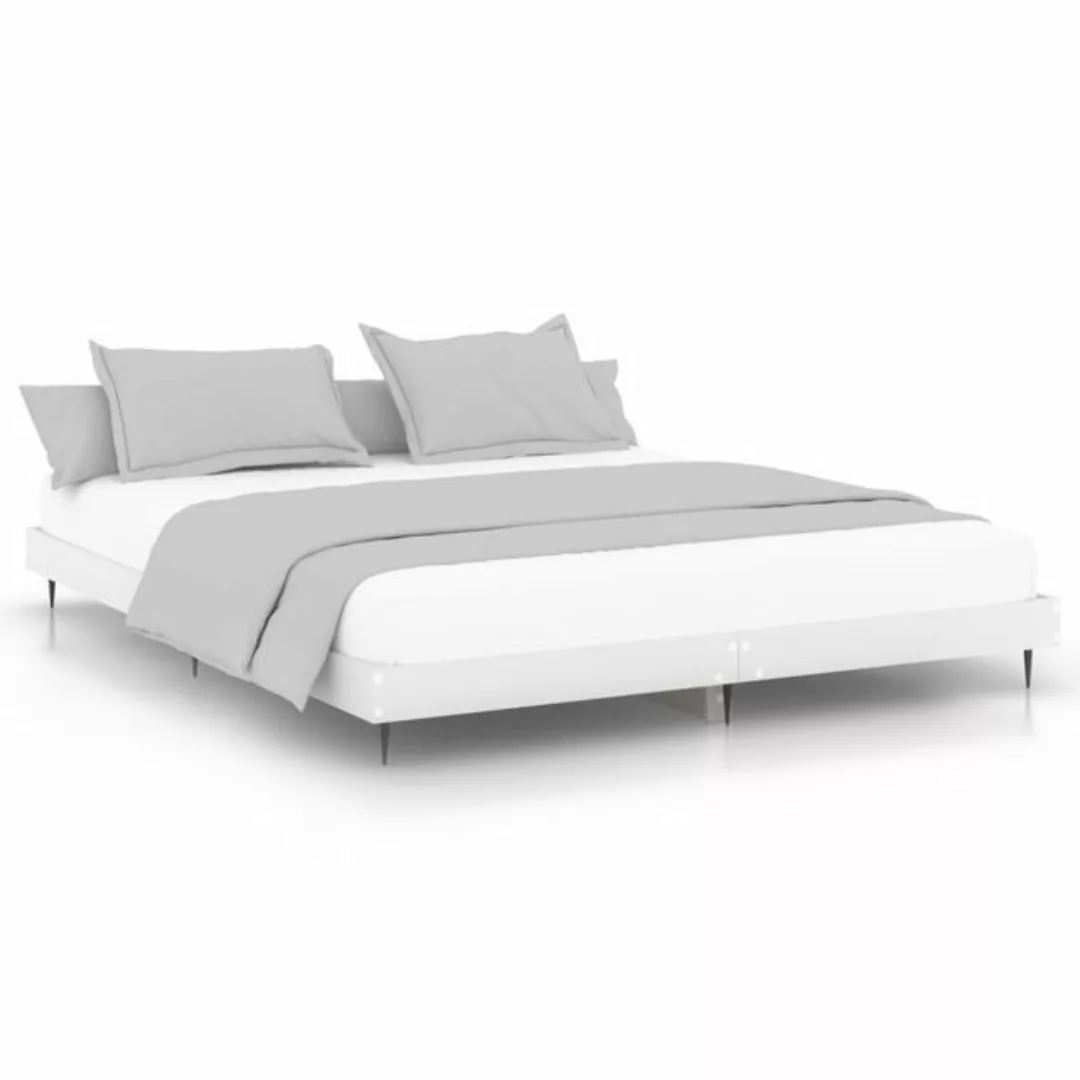 furnicato Bett Bettgestell Weiß 150x200 cm Holzwerkstoff günstig online kaufen