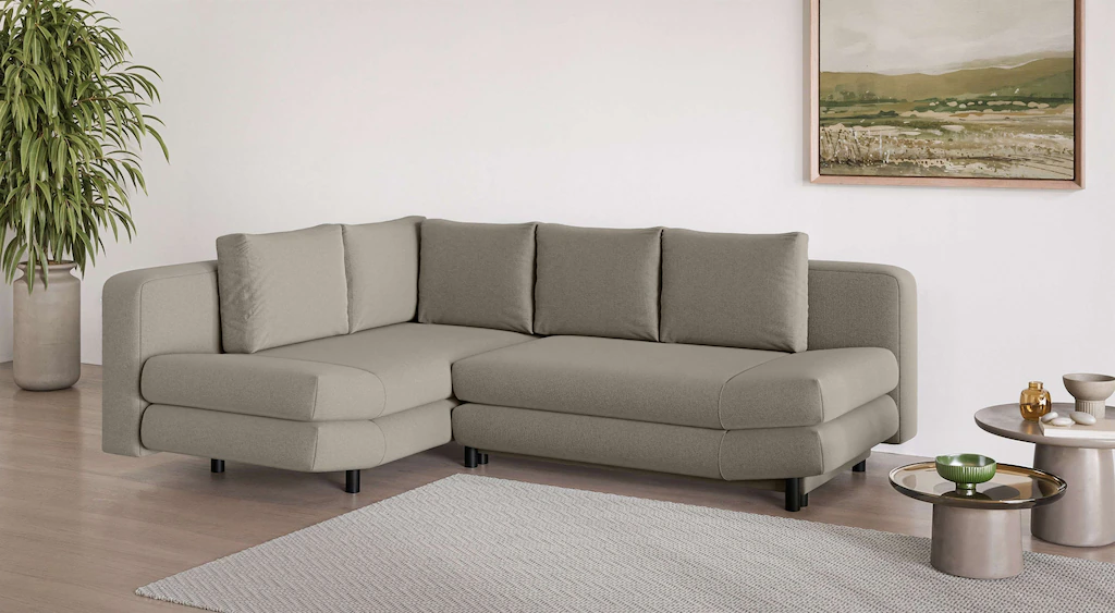 Home affaire Ecksofa "LENNARA Schlafsofa mit Bettkasten, Maße B/T/H: 234/17 günstig online kaufen