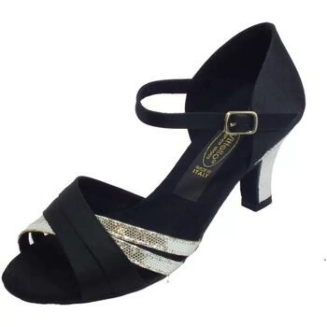 Vitiello Dance Shoes  Sandalen 303 Raso nero Sat. Argento forma günstig online kaufen