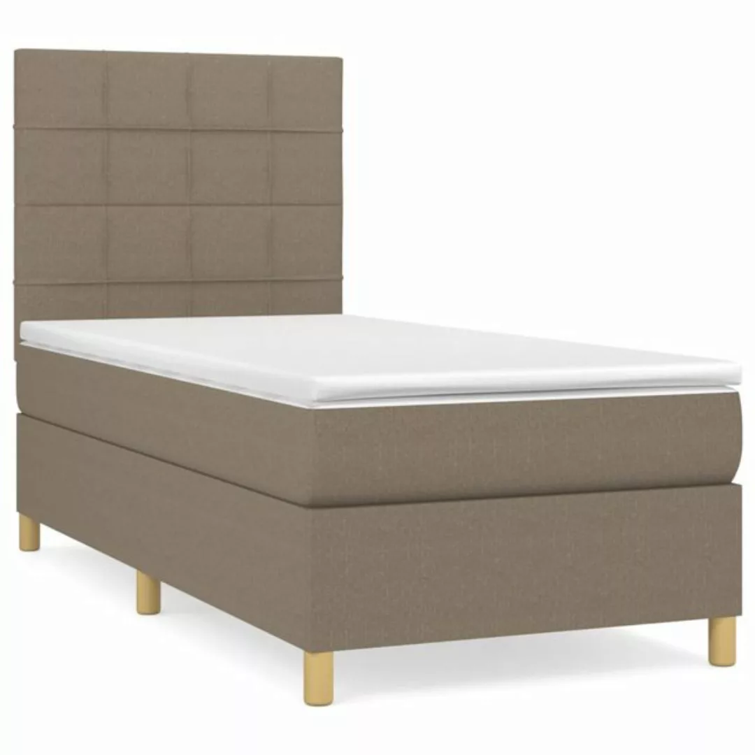 vidaXL Boxspringbett Bett Boxspringbett mit Matratze Stoff (90 x 190 cm, Ta günstig online kaufen