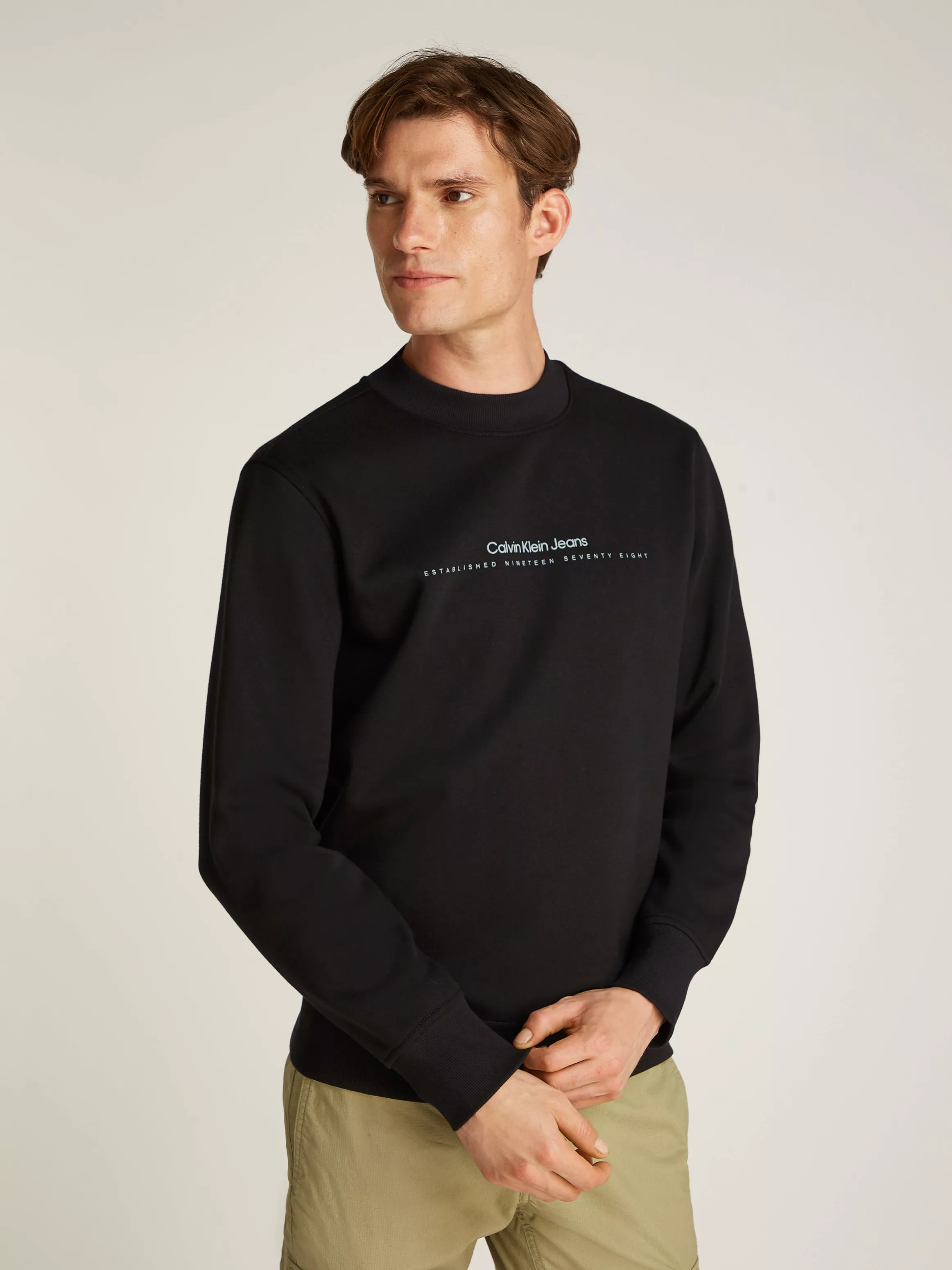 Calvin Klein Jeans Sweatshirt "MINIMAL LOGO CREW NECK", Logodruck günstig online kaufen