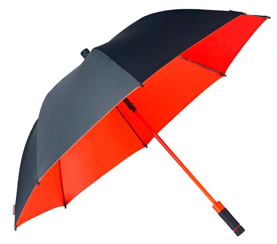 EuroSCHIRM Stockregenschirm "birdiepal seasons, schwarz/orange", Mit UV-Lic günstig online kaufen