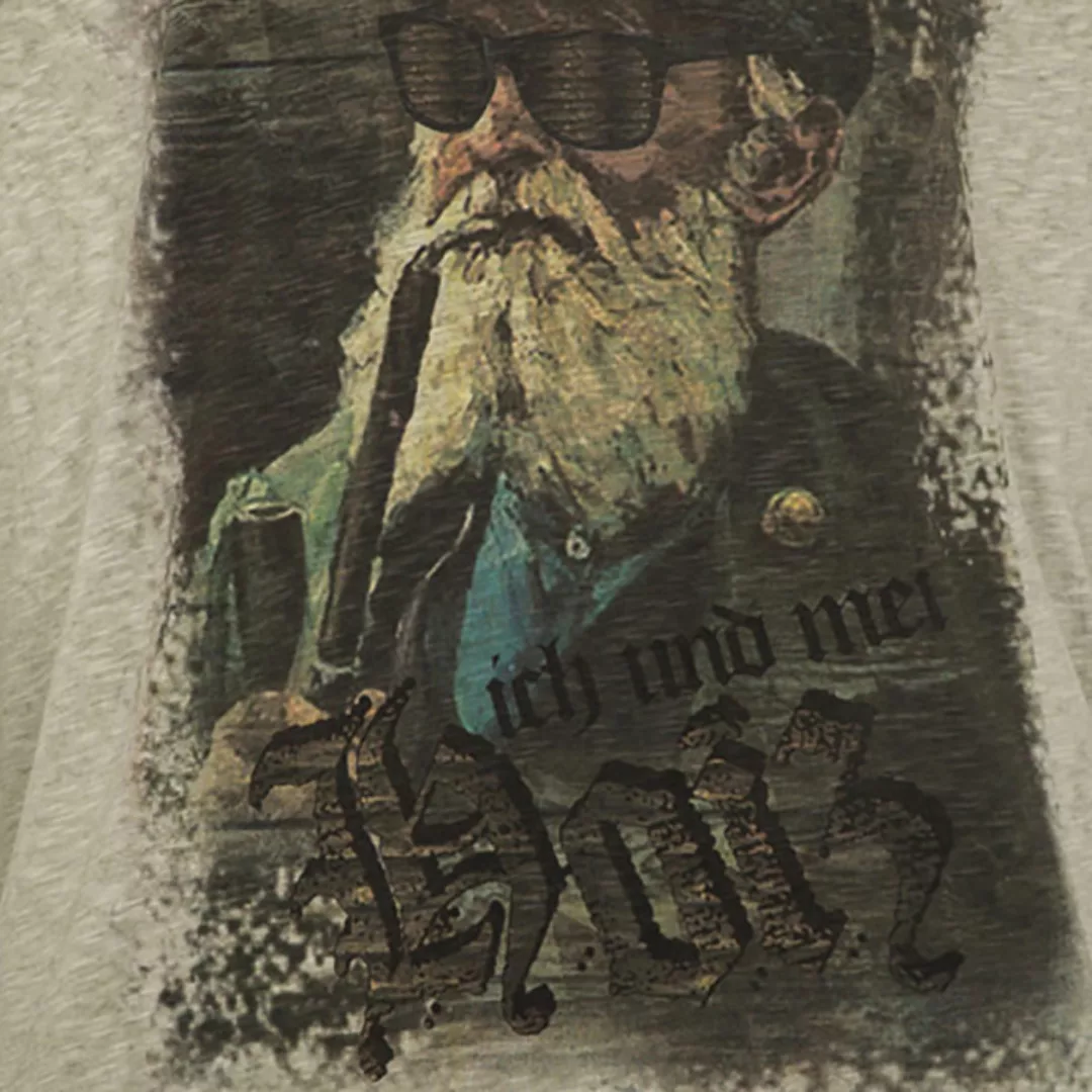 HangOwear T-Shirt in Oil Washed-Optik mit Print günstig online kaufen