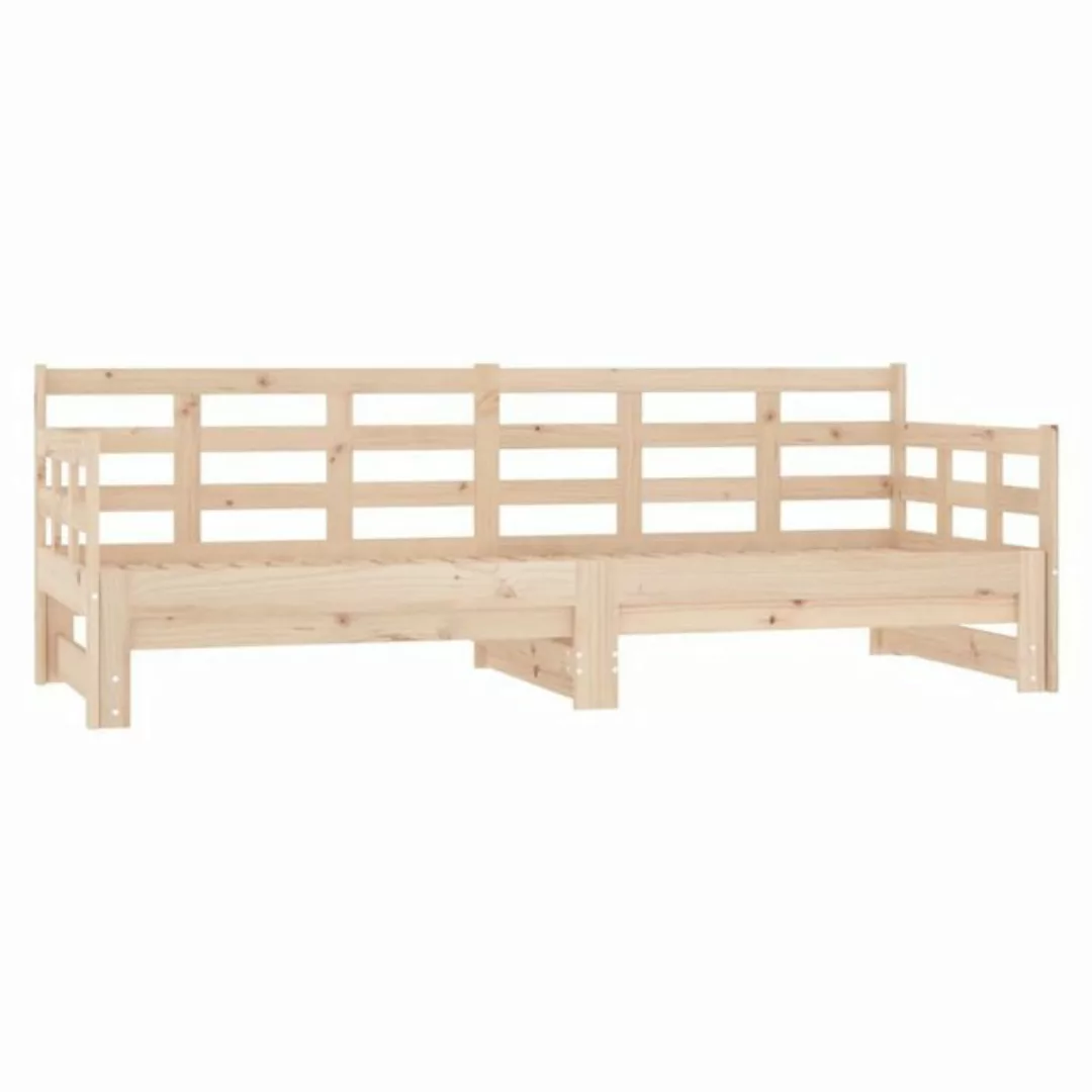 furnicato Bett Tagesbett Ausziehbar Massivholz Kiefer 2x(80x200) cm (1-tlg) günstig online kaufen