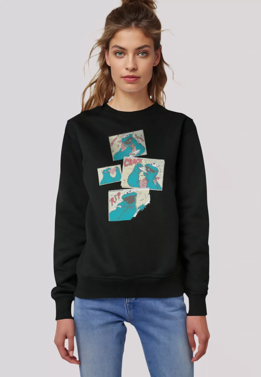 F4NT4STIC Sweatshirt "Sesamstraße Cookie Monster Crunch Crack Rip", Premium günstig online kaufen