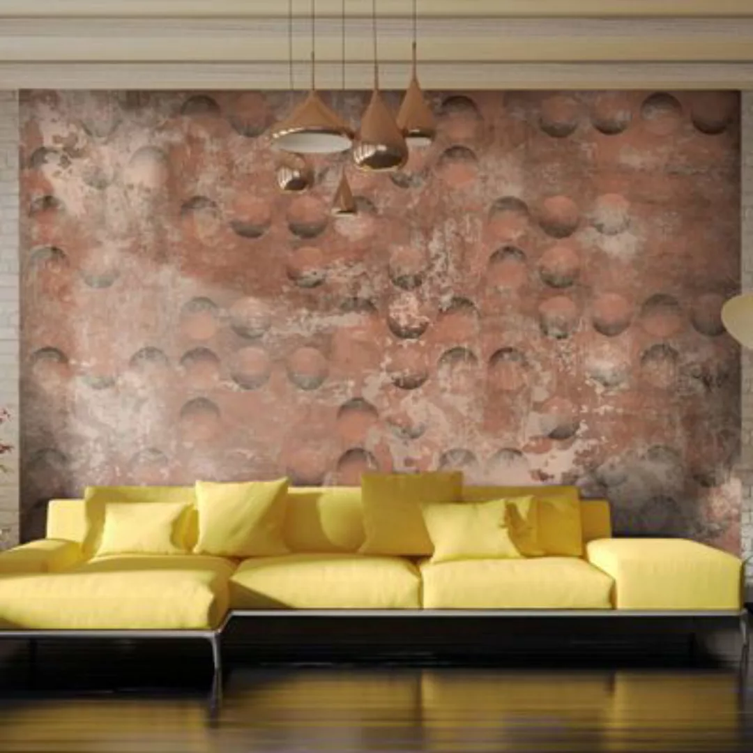 artgeist Fototapete Brick bubbles rot Gr. 400 x 280 günstig online kaufen