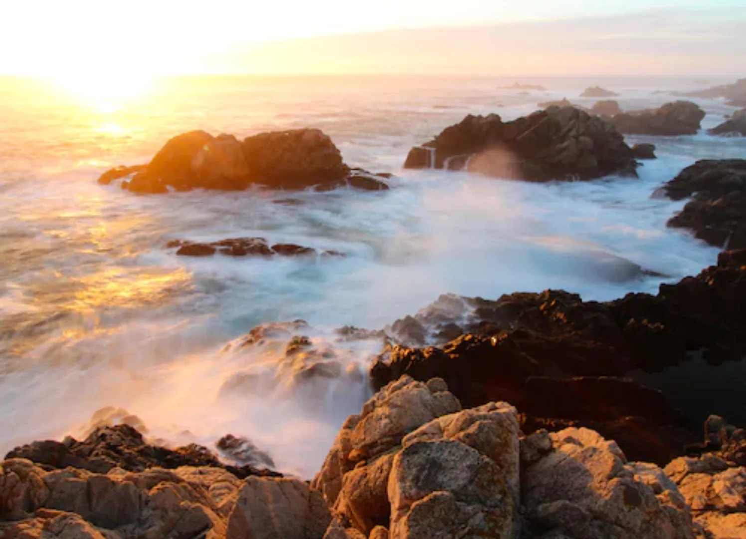 Papermoon Fototapete »Sunset on Big Sur Coast« günstig online kaufen