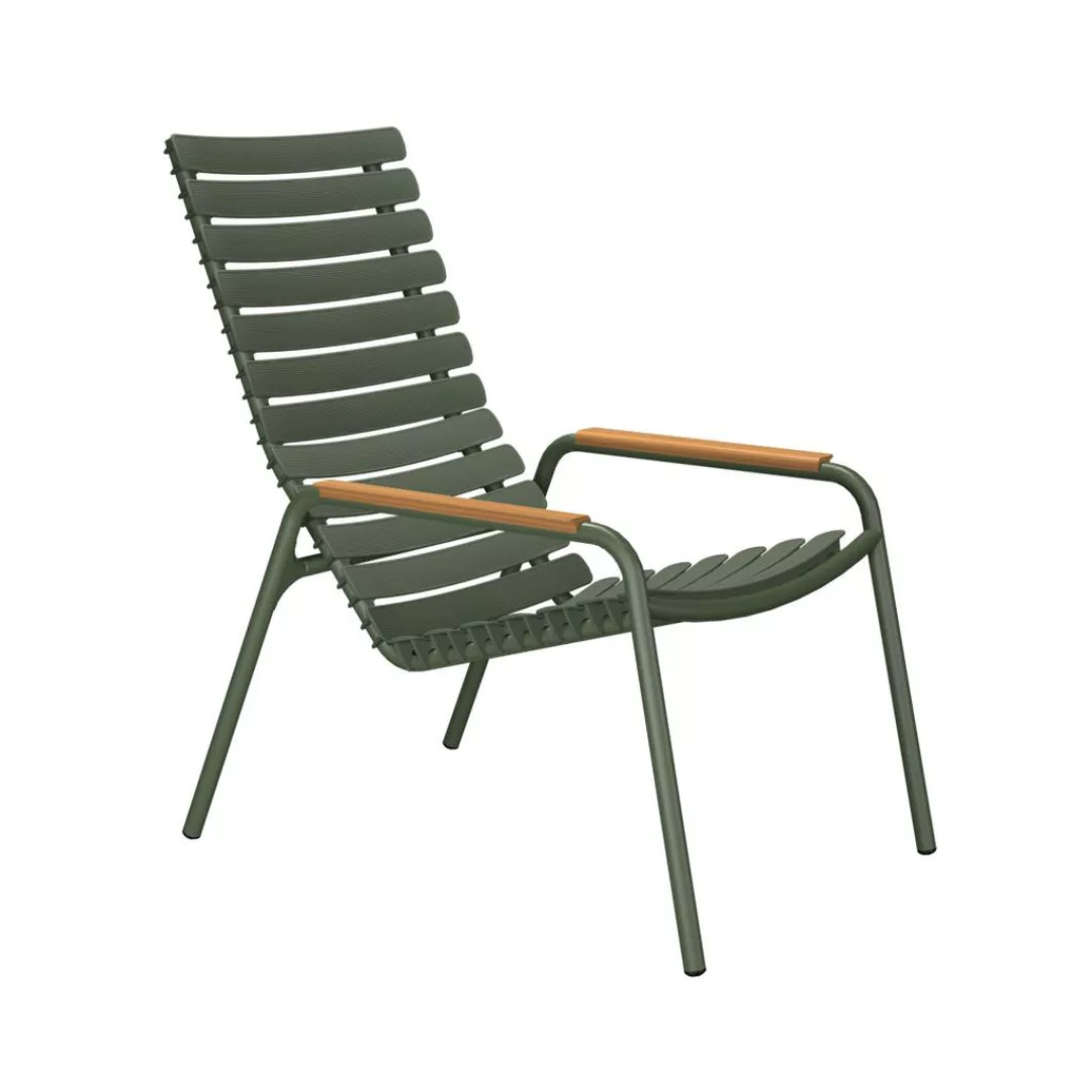 ReCLIPS Outdoor Loungestuhl Bambus olivgrün günstig online kaufen