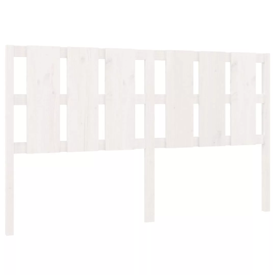 Vidaxl Bett-kopfteil Weiß 185,5x4x100 Cm Massivholz Kiefer günstig online kaufen