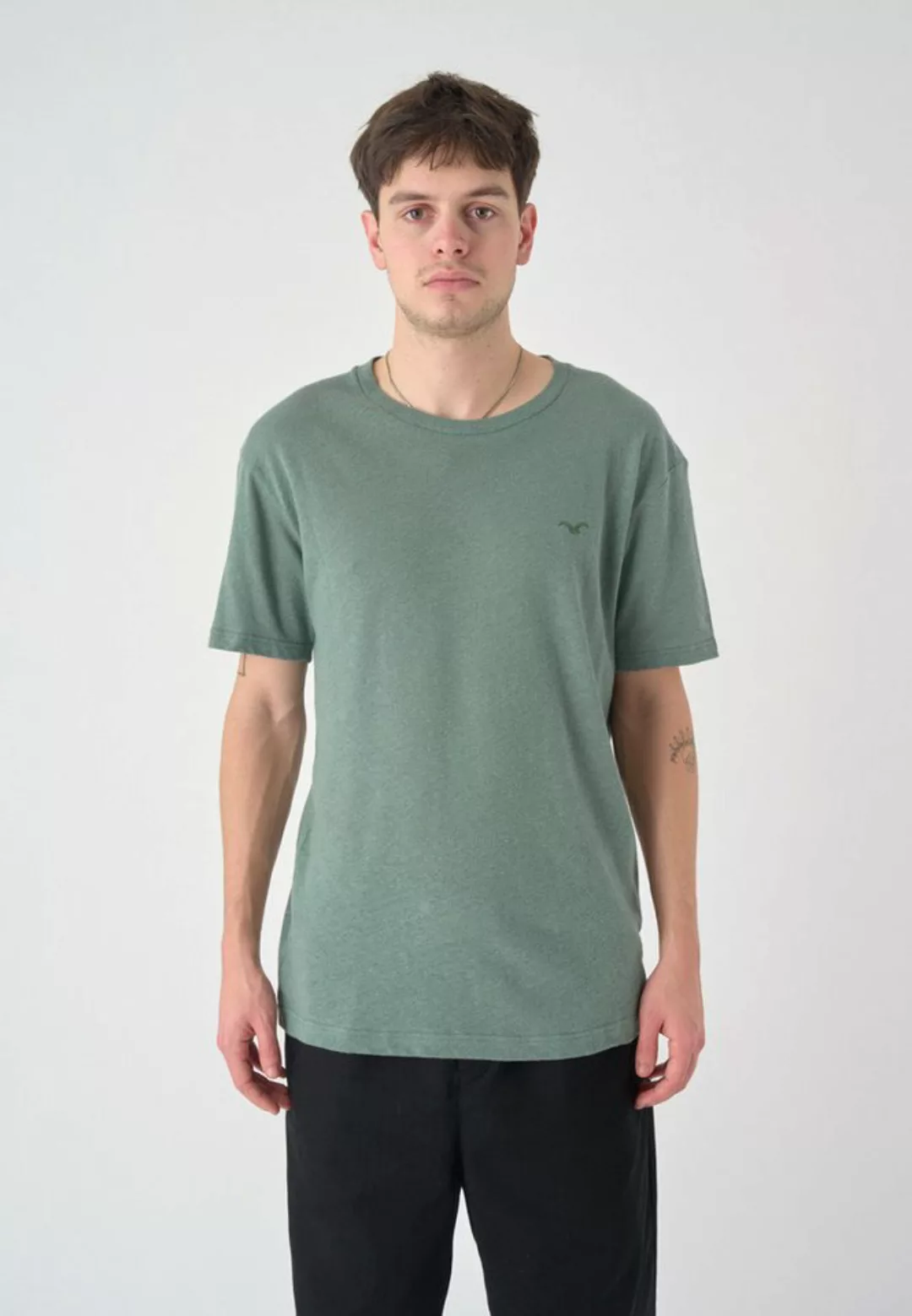 Cleptomanicx T-Shirt Ligull Summer mit toller Stickerei auf der Brust günstig online kaufen