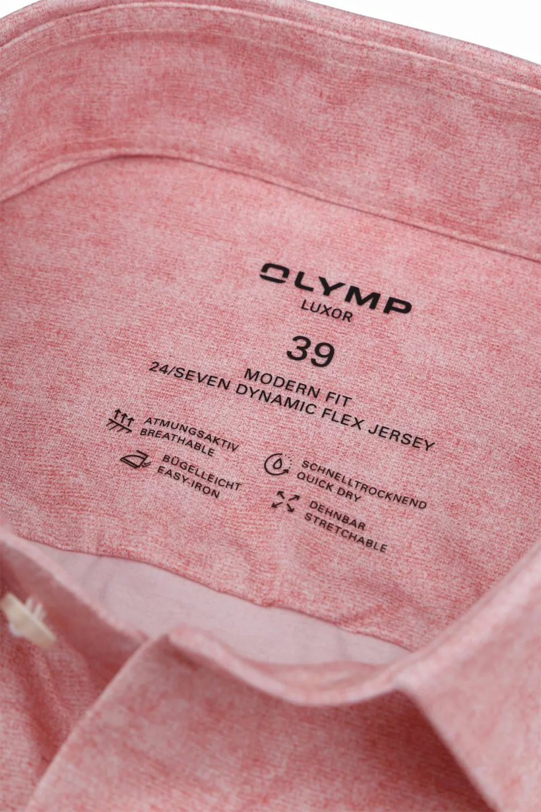 OLYMP Luxor Hemd Stretch Rosa - Größe 45 günstig online kaufen