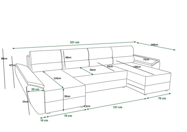 ALTDECOR Wohnlandschaft REB-U3 günstig online kaufen