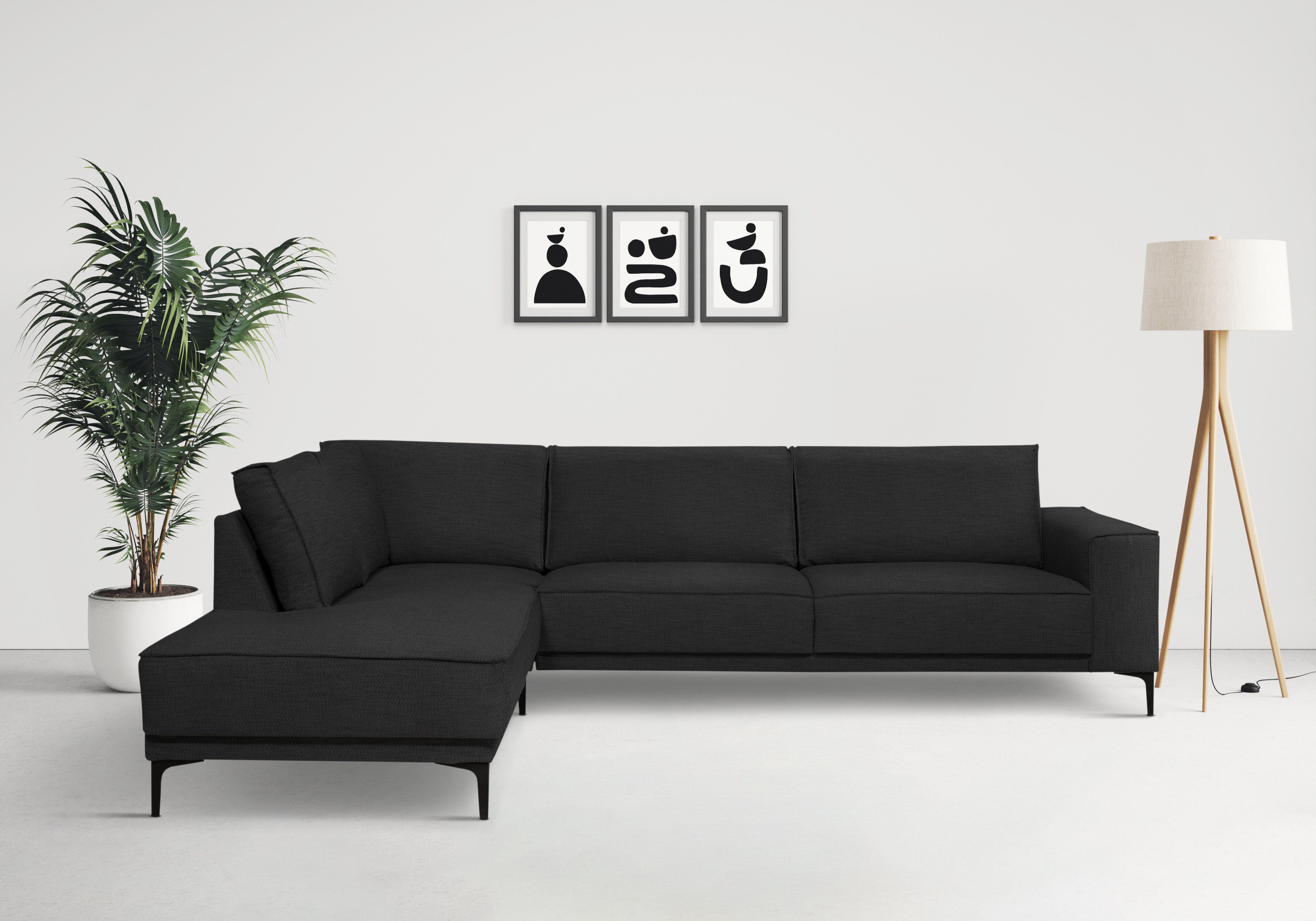 Places of Style Ecksofa Oland, L-Form, inkl. Rückenkissen, hochwertige Vera günstig online kaufen