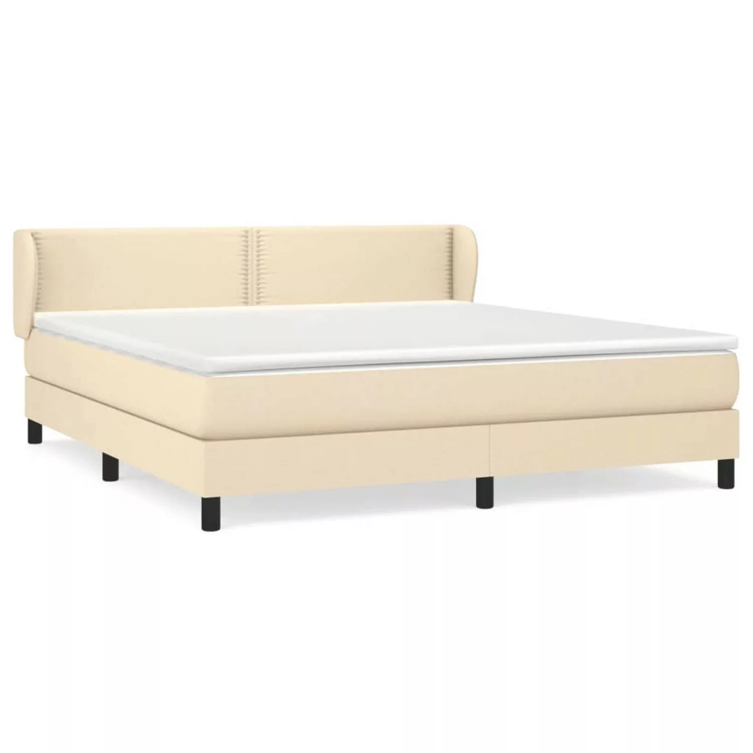 vidaXL Boxspringbett Boxspringbett mit Matratze Dunkelbraun 180x200 cm Stof günstig online kaufen