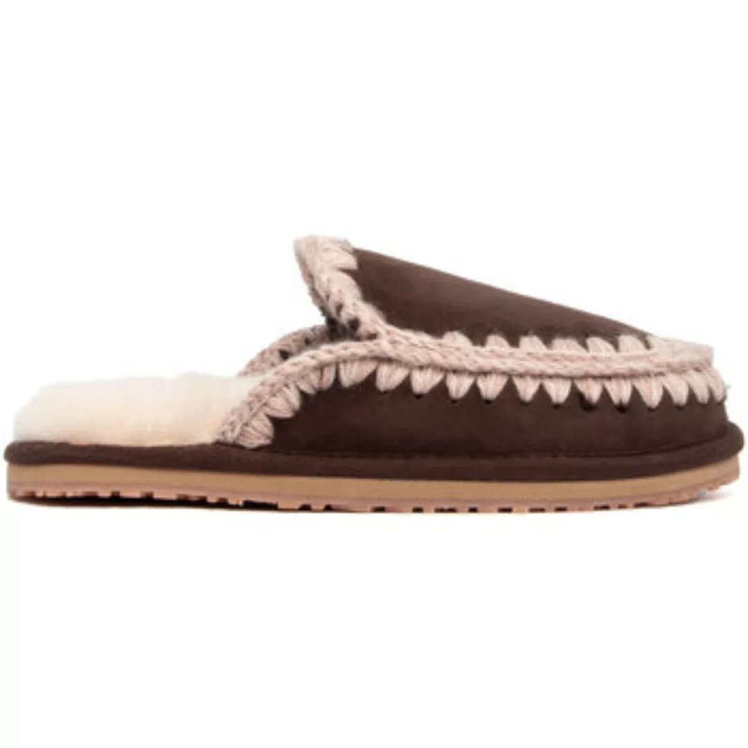 Mou  Pantoffeln FW161007A SUEDE SLIPPER FULL ESKIMO STITCH MOCHA günstig online kaufen