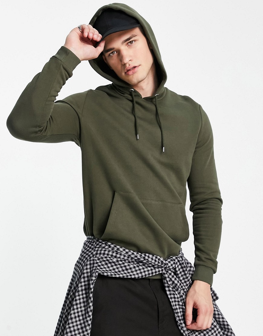 ASOS DESIGN – Grüner Kapuzenpullover günstig online kaufen