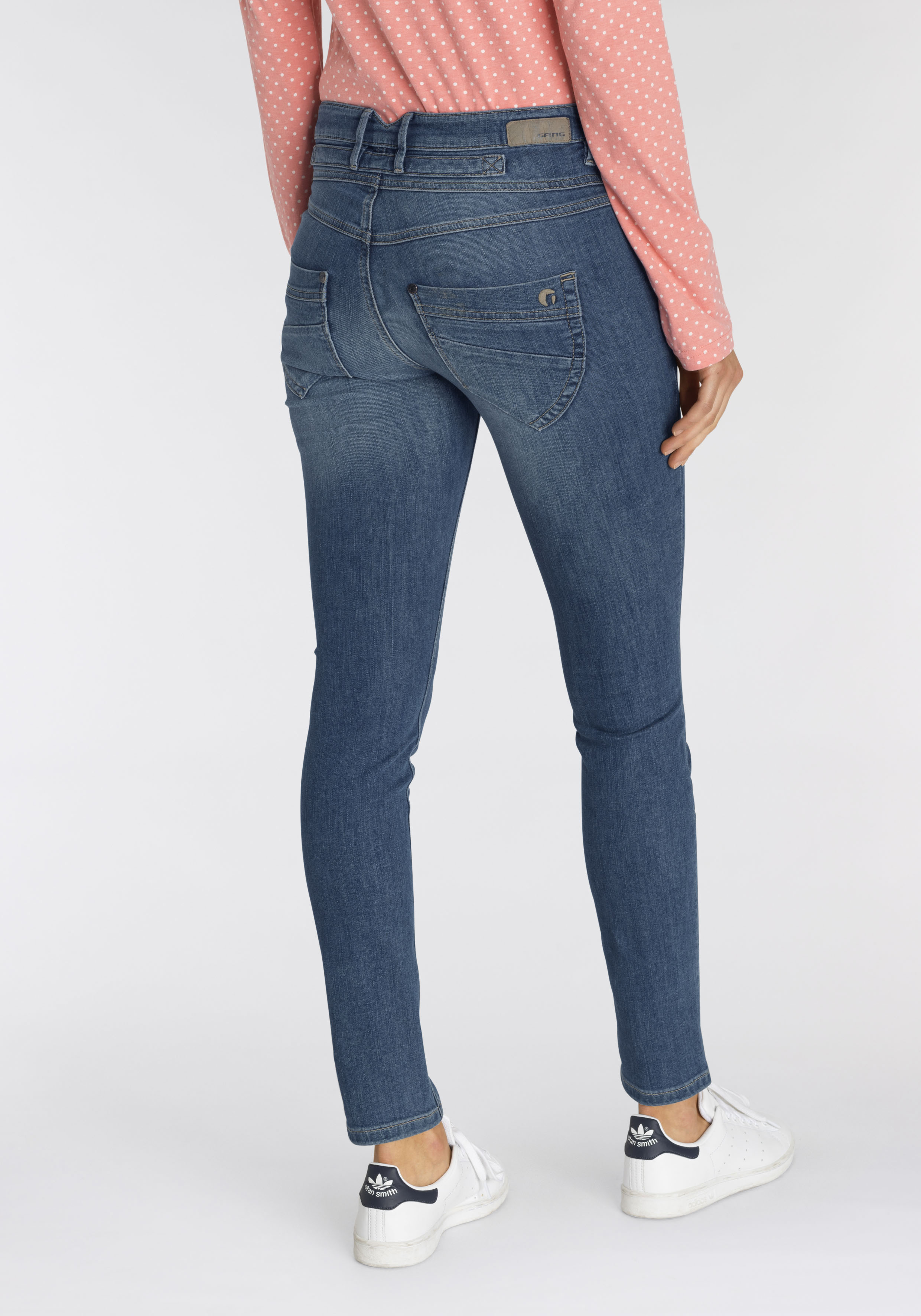 GANG Skinny-fit-Jeans 94Medina mit stylischer halb offener Knopfleiste günstig online kaufen