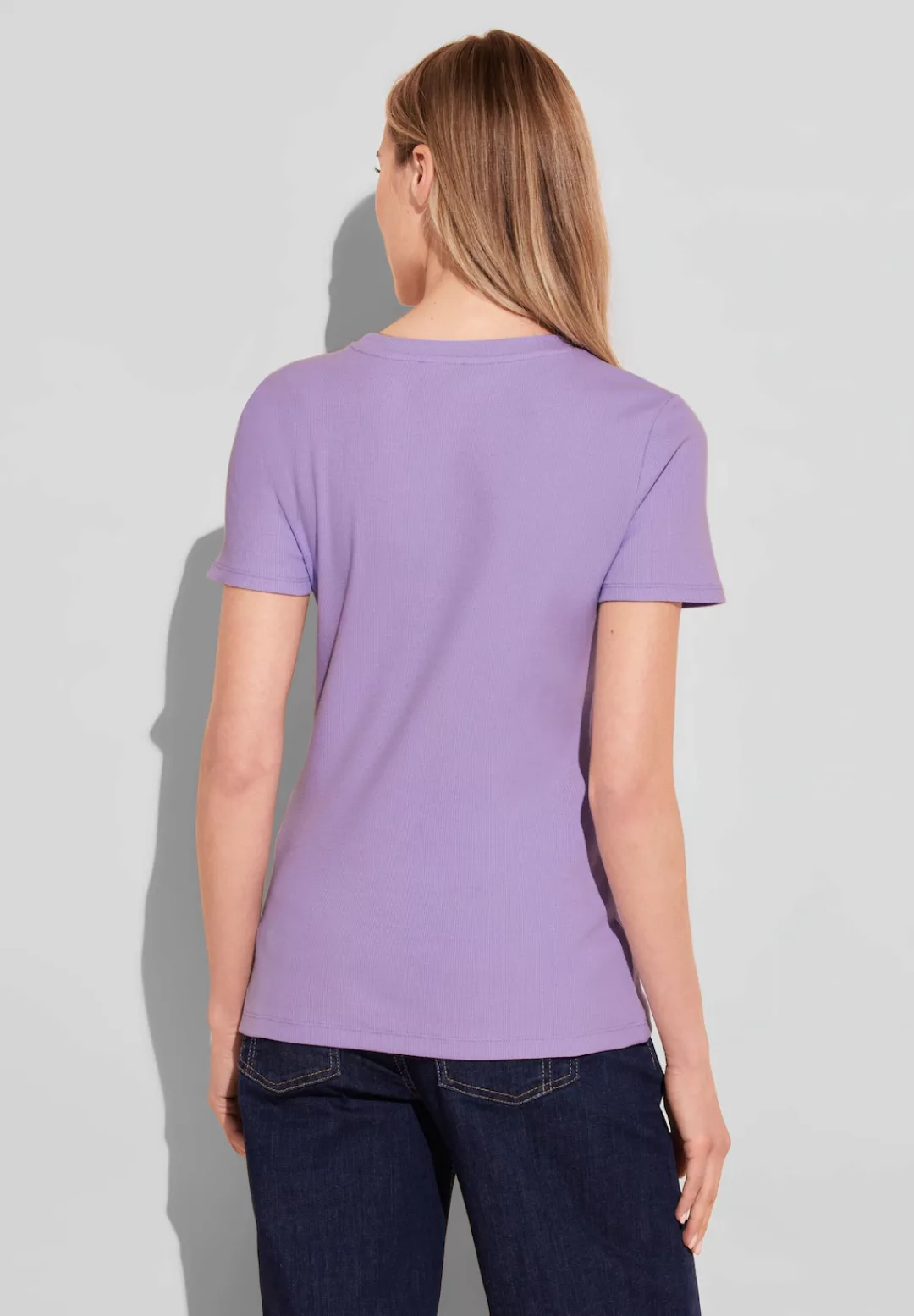 STREET ONE T-Shirt aus Baumwolle mit Stretchante günstig online kaufen