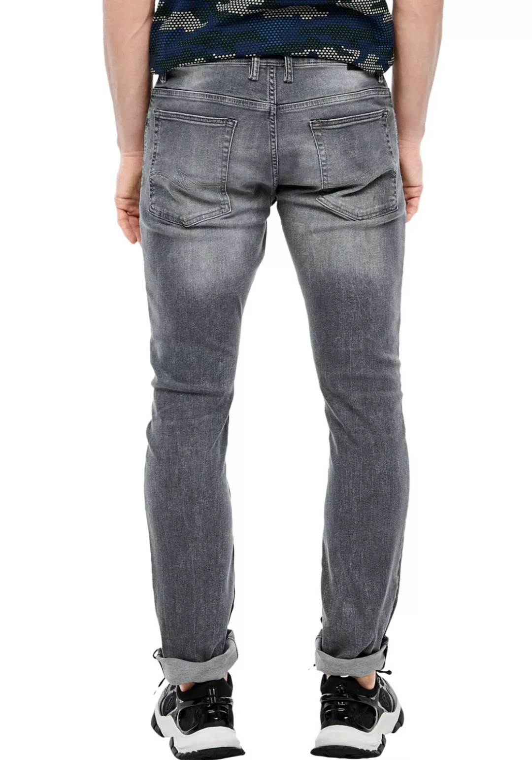 QS Stoffhose Jeans Rick / Slim Fit / Mid Rise / Slim Leg Waschung günstig online kaufen