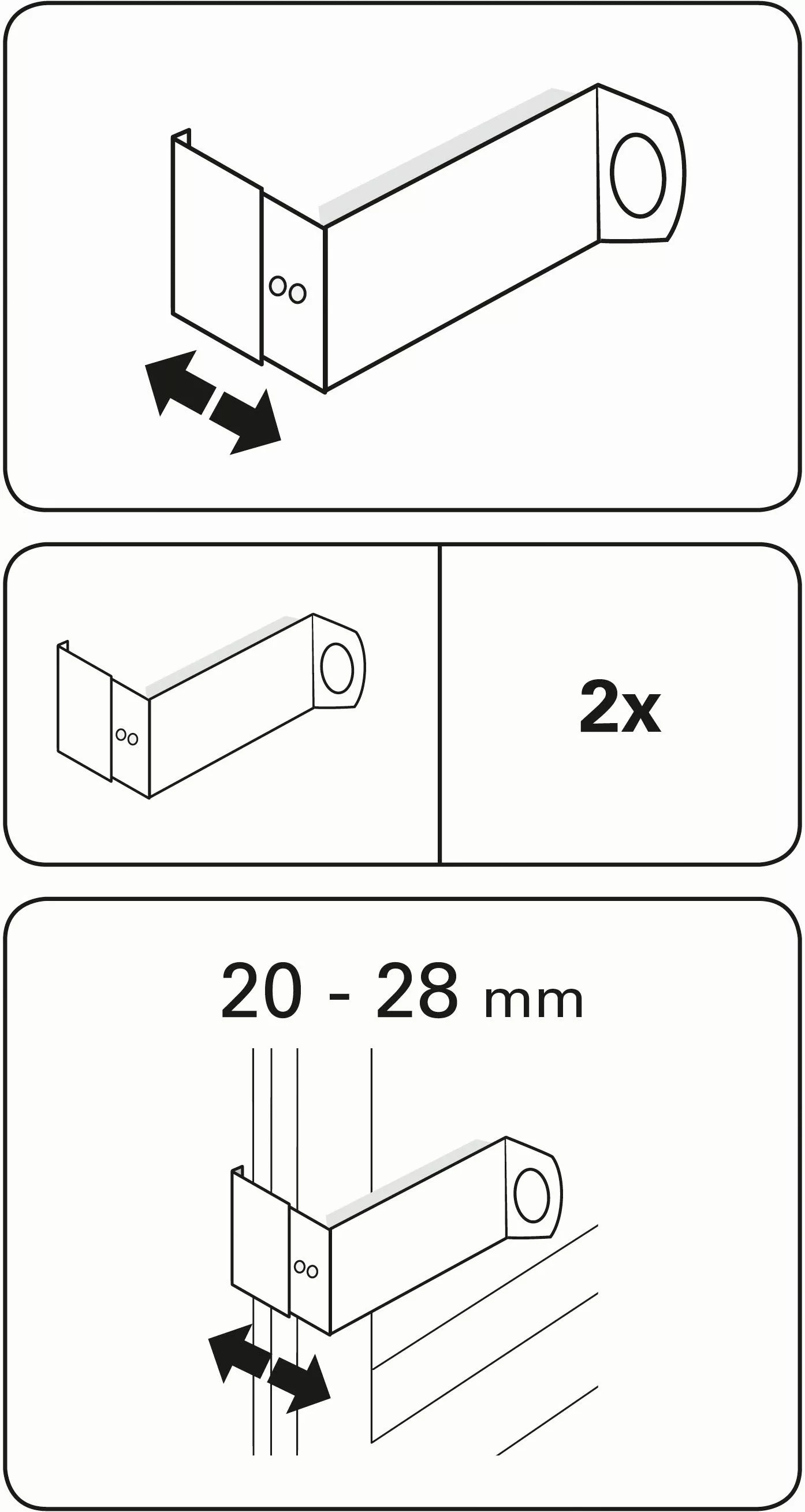 GARDINIA Verbinder Spannvitrage-Adapter, (Set, 1-St), Serie günstig online kaufen