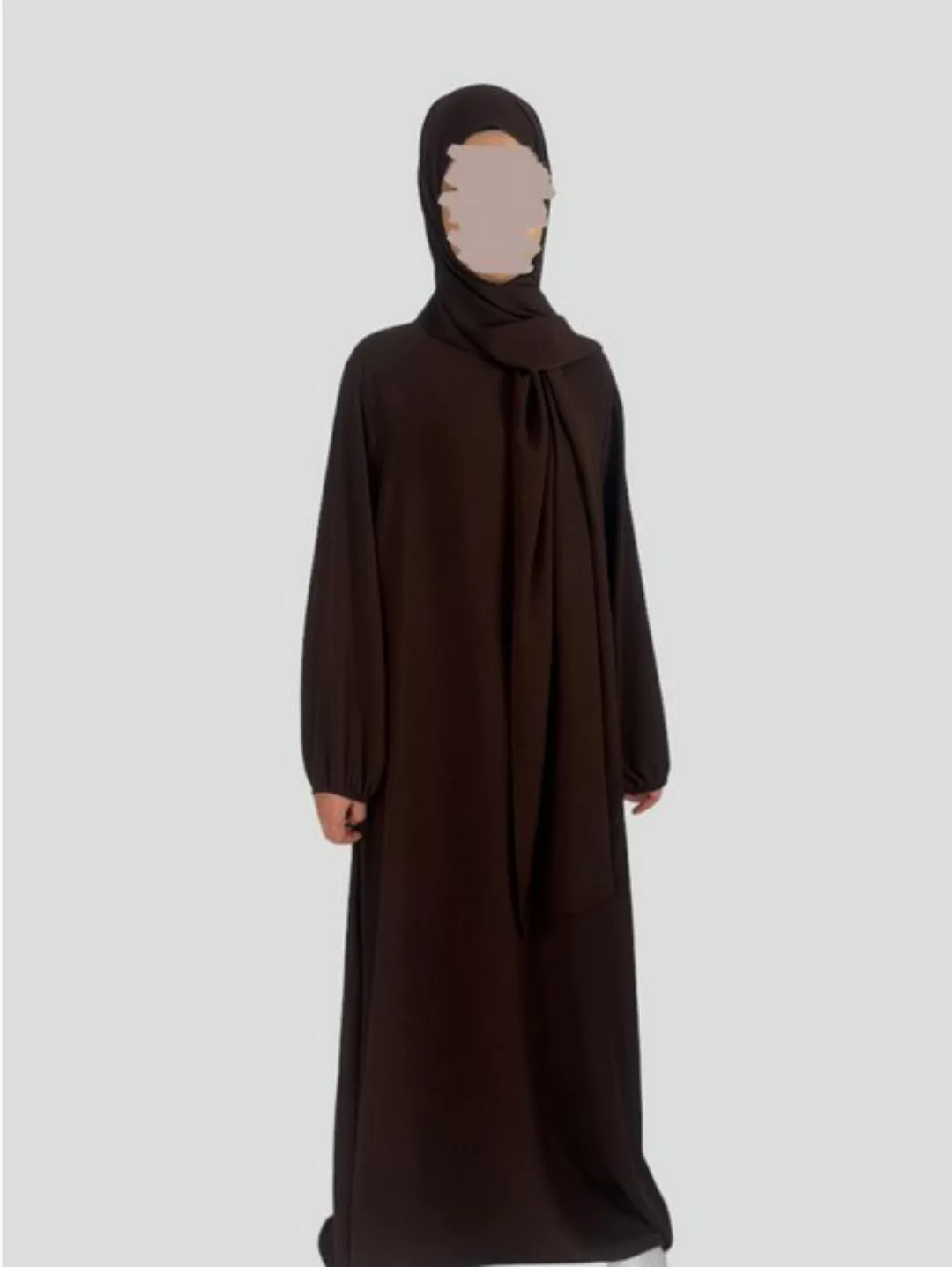 Aymasal Maxikleid Einteilige Abaya mit integriertem Hijab Gebetskleid islam günstig online kaufen