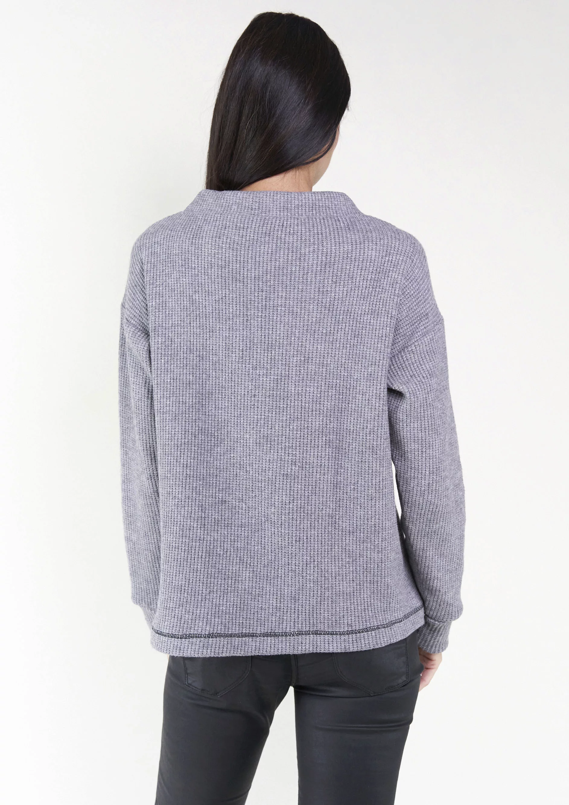 Seidel Moden Strickpullover im Basic-Style mit Kordelzug im Stehkragen, MAD günstig online kaufen