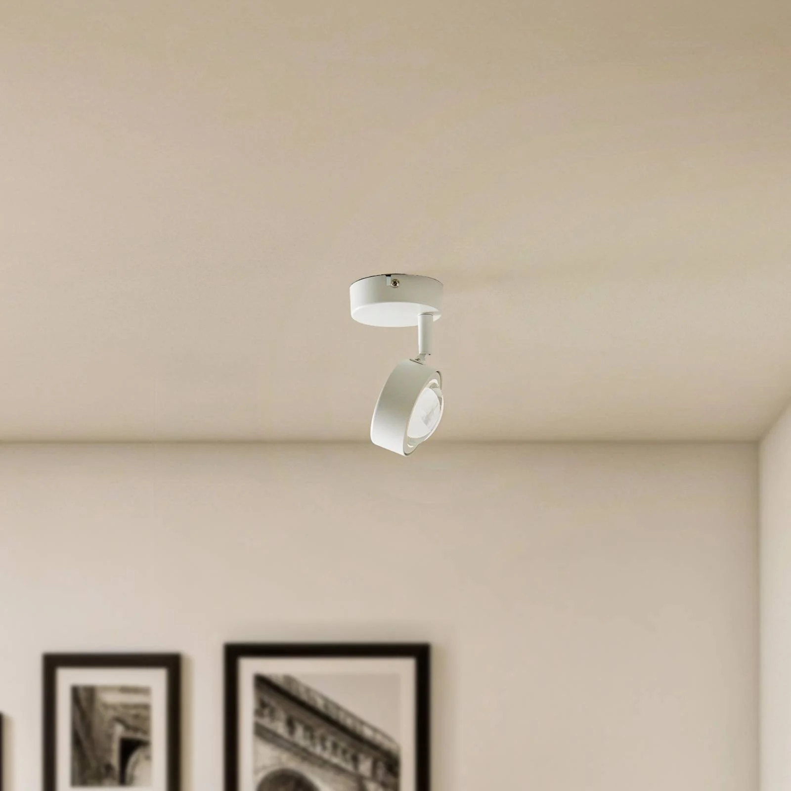 Lindby Strahler Jyla, weiß, Linse, 4.200 K, Ø 8 cm, GX53 günstig online kaufen