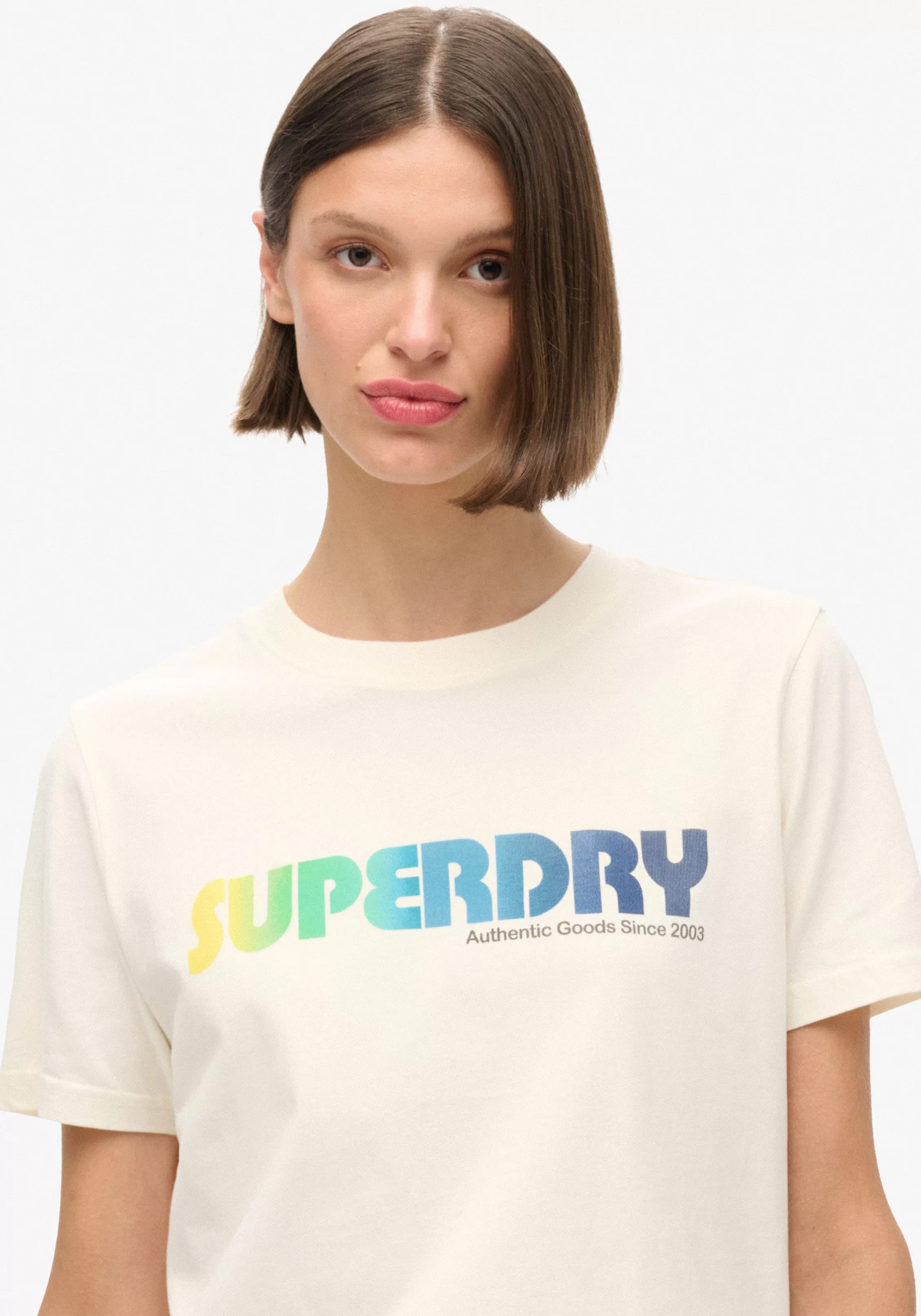 Superdry Kurzarmshirt RAINBOW LOGO RELAXED T SHIRT günstig online kaufen