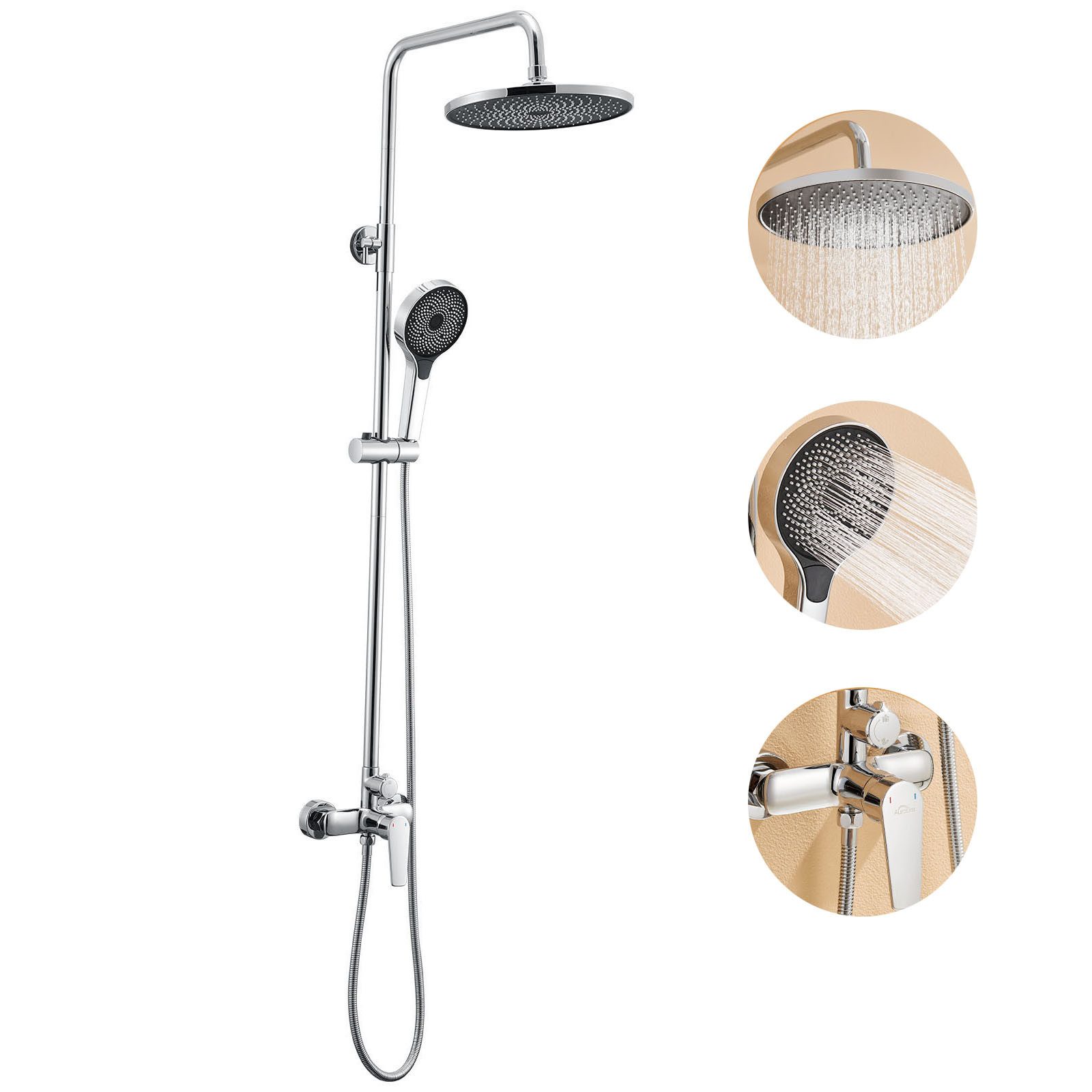 Auralum Max Duschsystem 2-Funktion Duscharmatur Regendusche günstig online kaufen