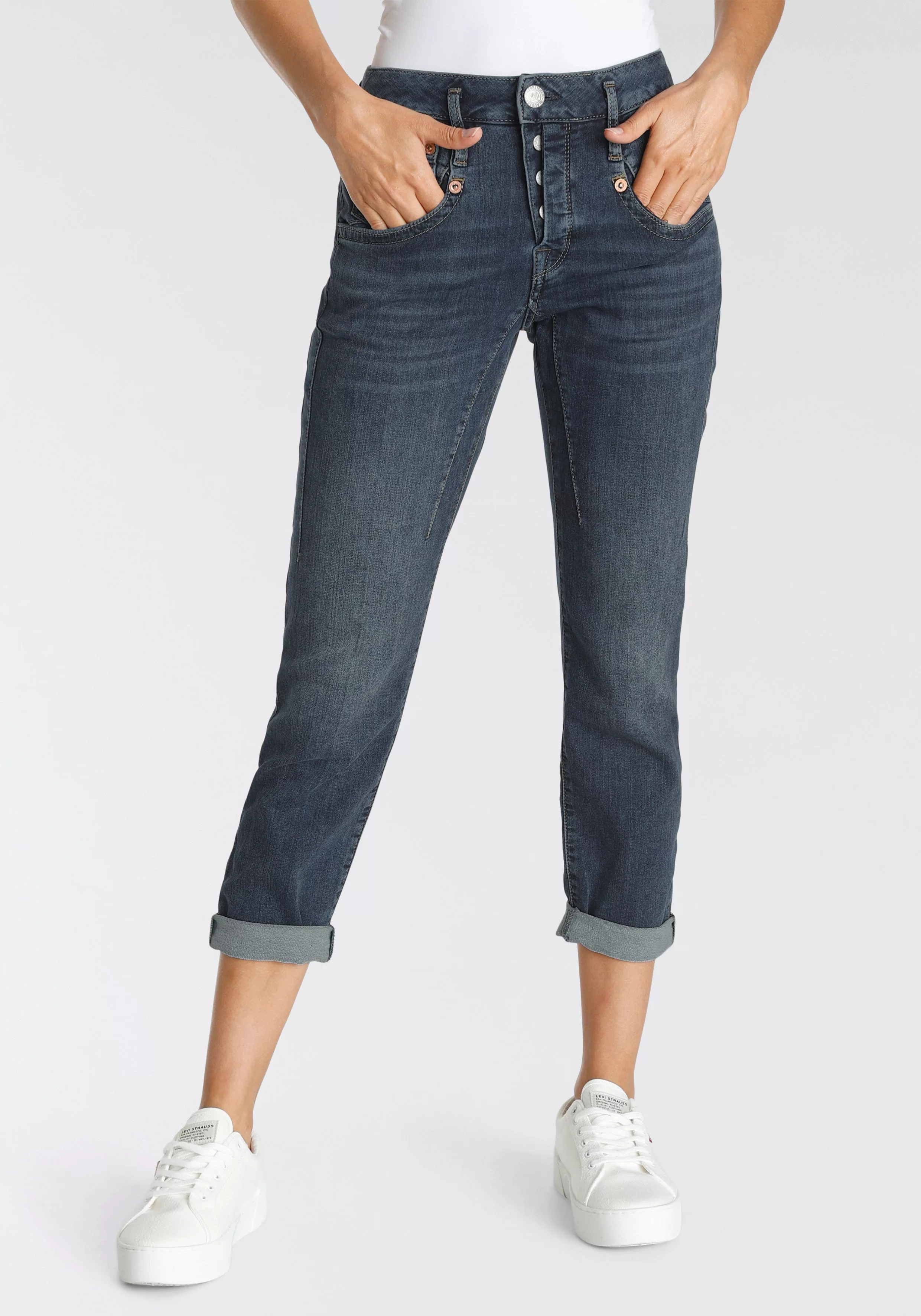 Herrlicher High-waist-Jeans Shyra (1-tlg) Patches günstig online kaufen