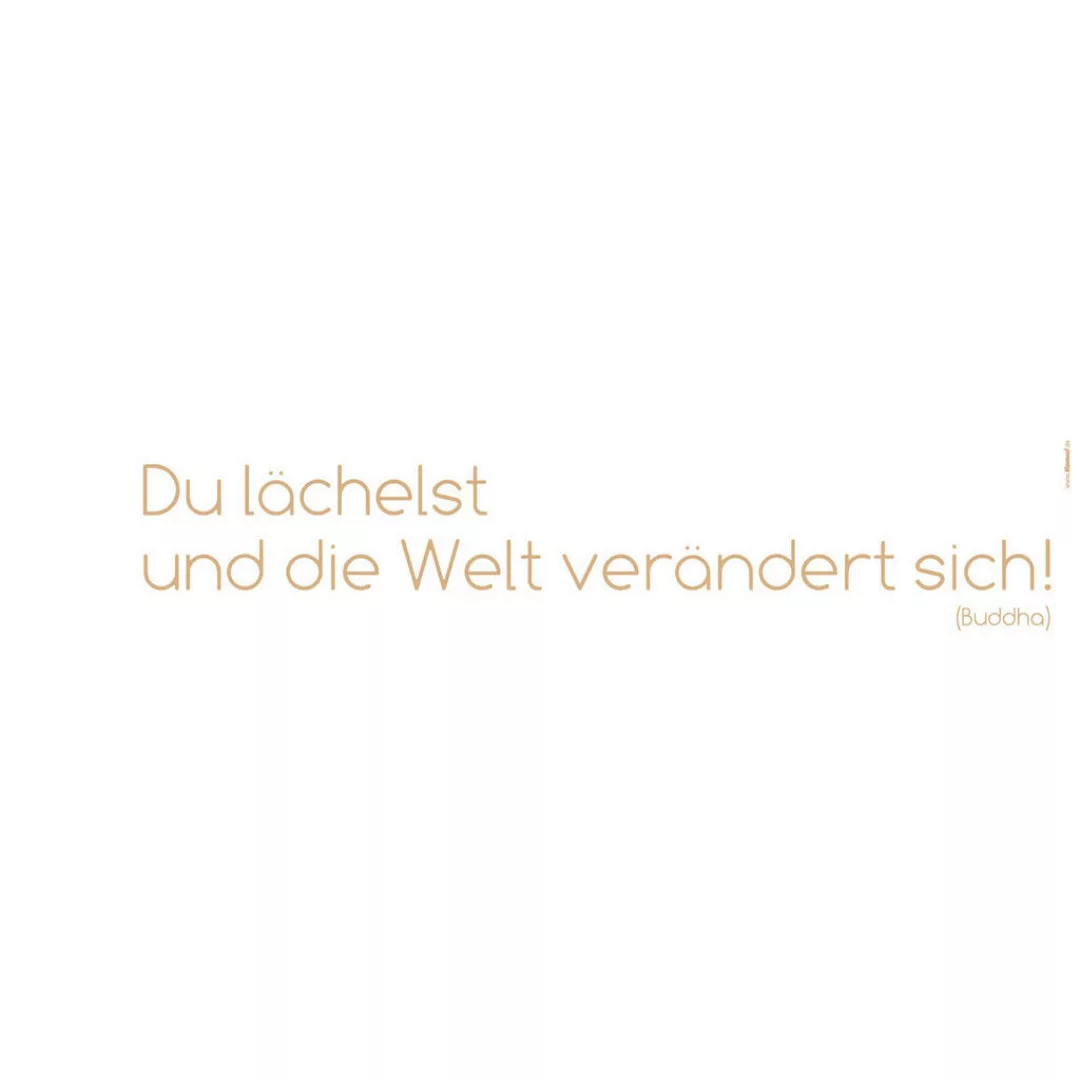 Komar Wandtattoo "Du lächelst", (3 St.), 14x70 cm (Breite x Höhe), selbstkl günstig online kaufen